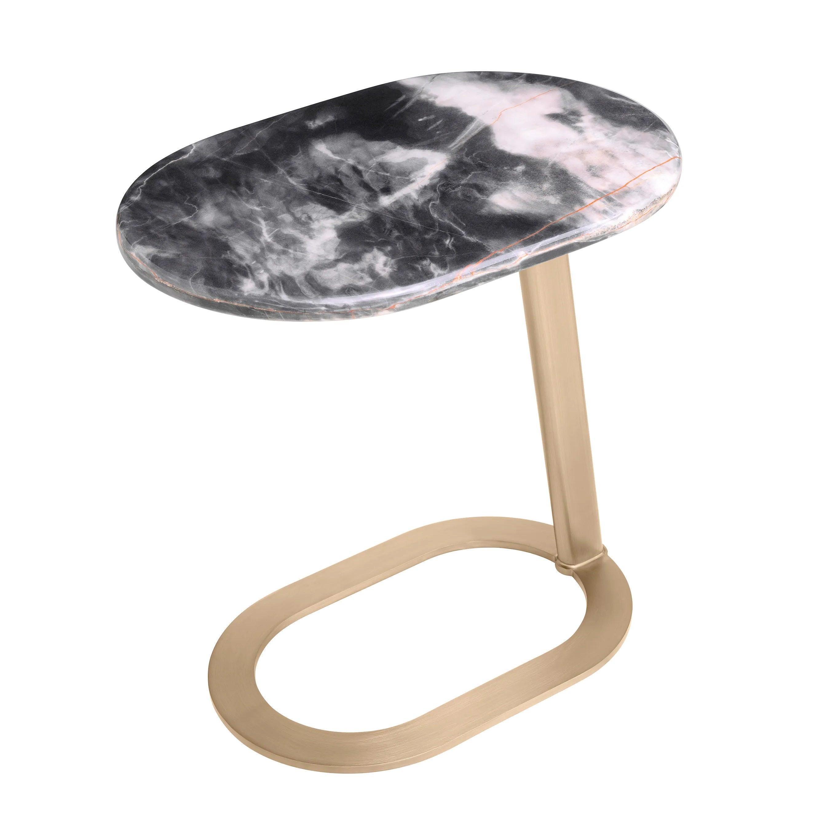 Stolik boczny OYO czarny marmur z mosiądzem Eichholtz Eye on Design