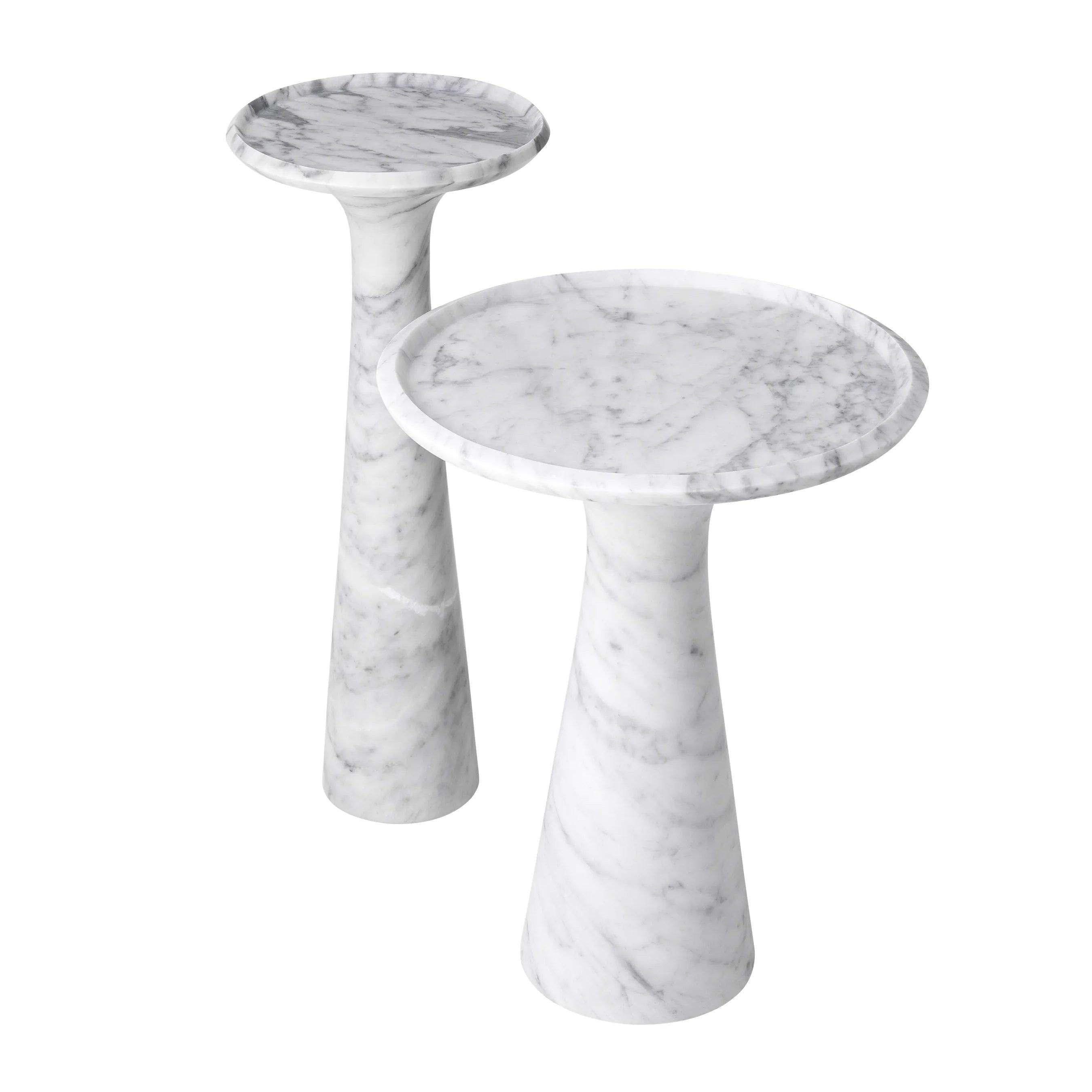 Stolik boczny POMPANO biały marmur Eichholtz Eye on Design