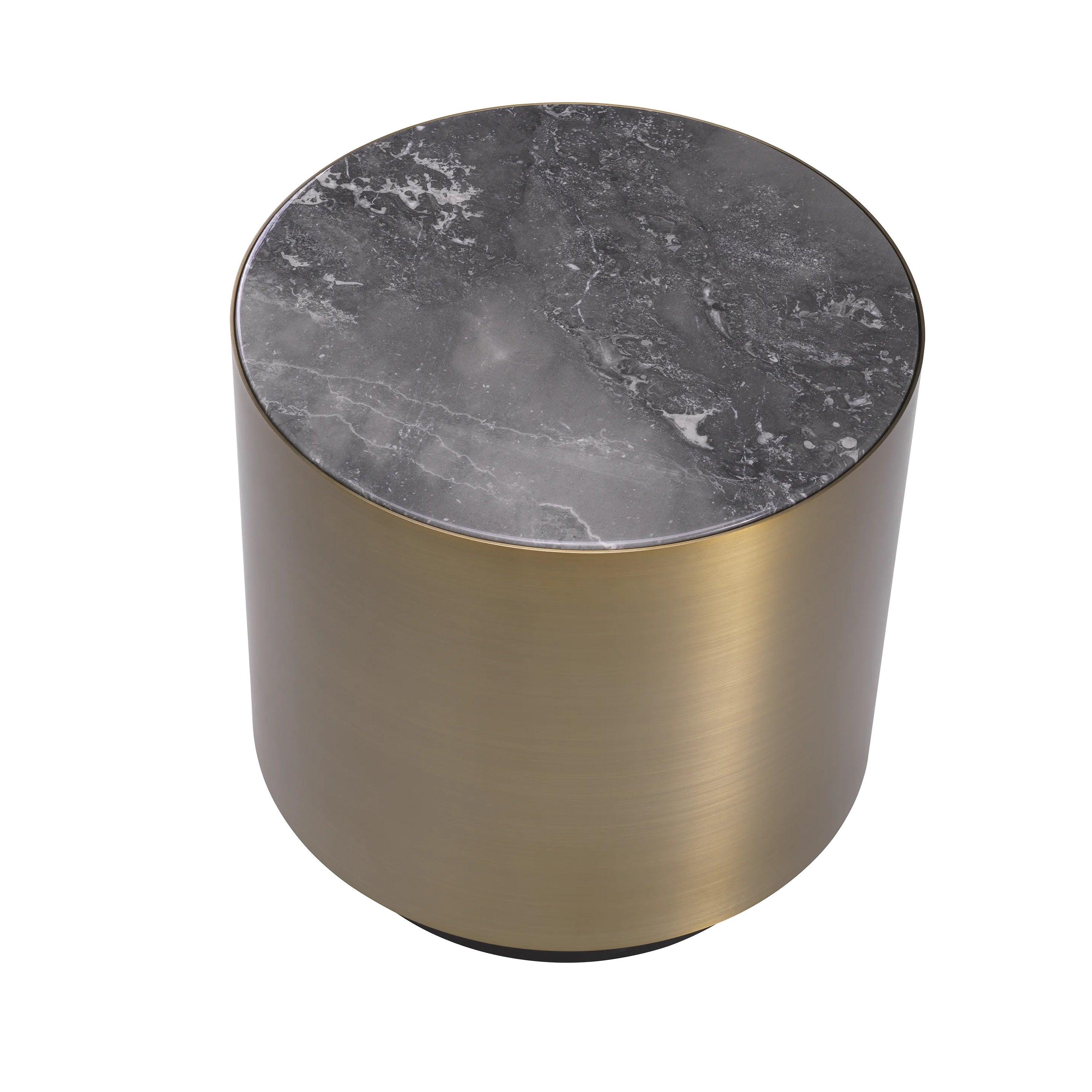 Stolik boczny PORTER ROUND szary marmur Eichholtz Eye on Design