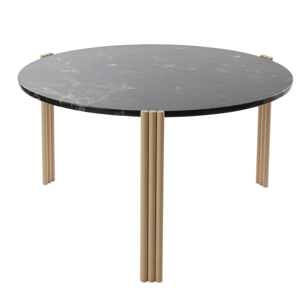 Stolik boczny TRIBUS czarny marmur z beżową podstawą AYTM Eye on Design