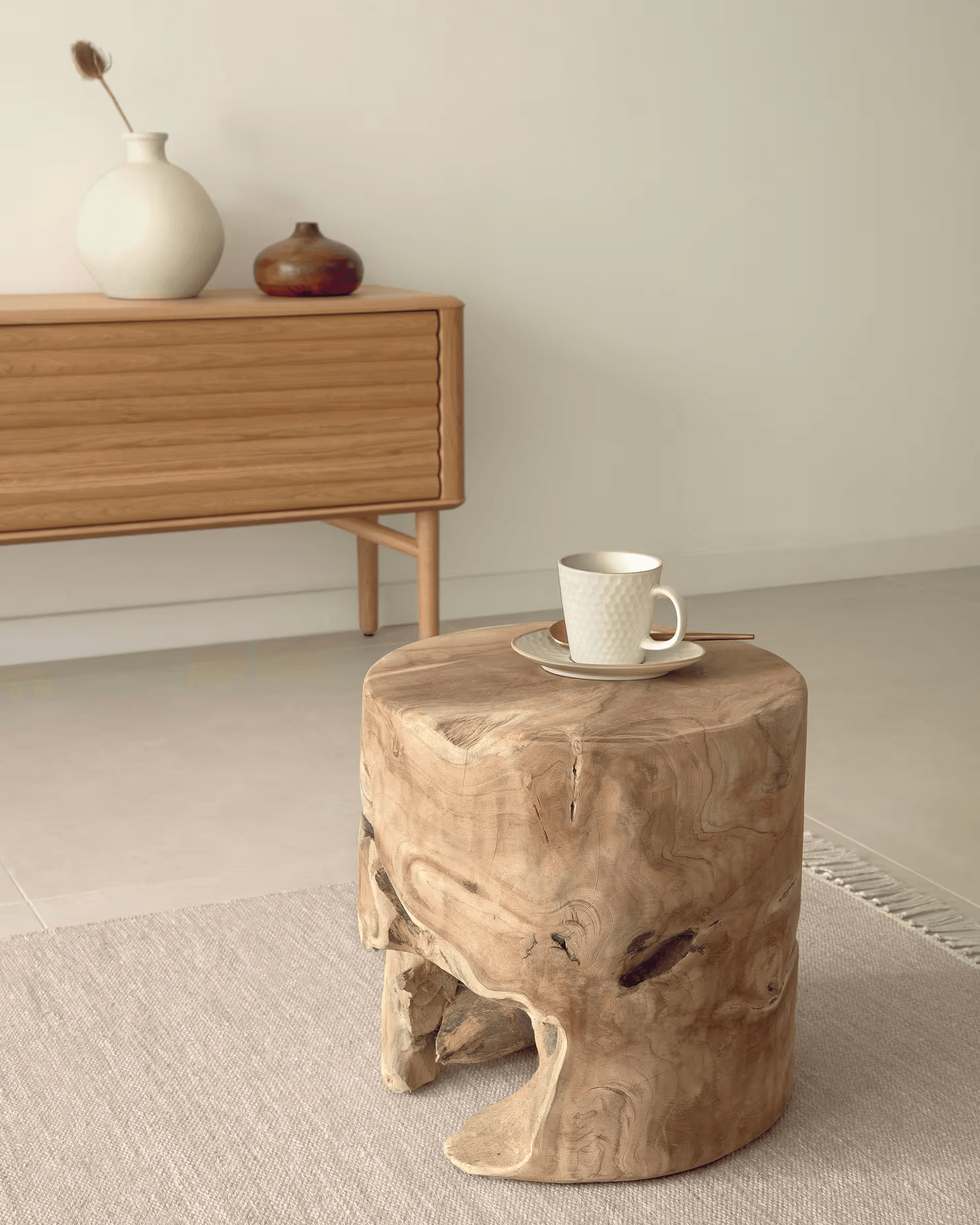 Stolik boczny TROPICANA lite drewno tekowe La Forma Eye on Design