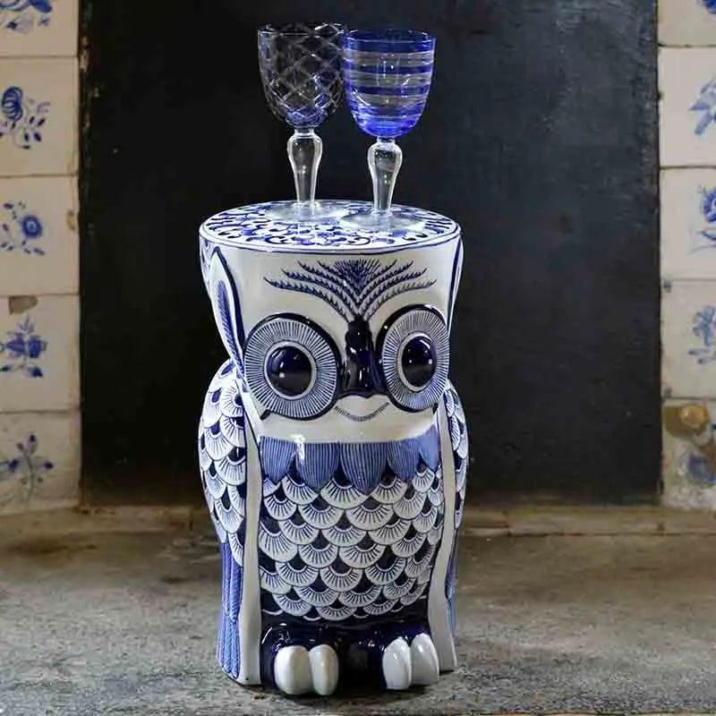 Stolik FLOWER OWL niebieski Pols Potten Eye on Design