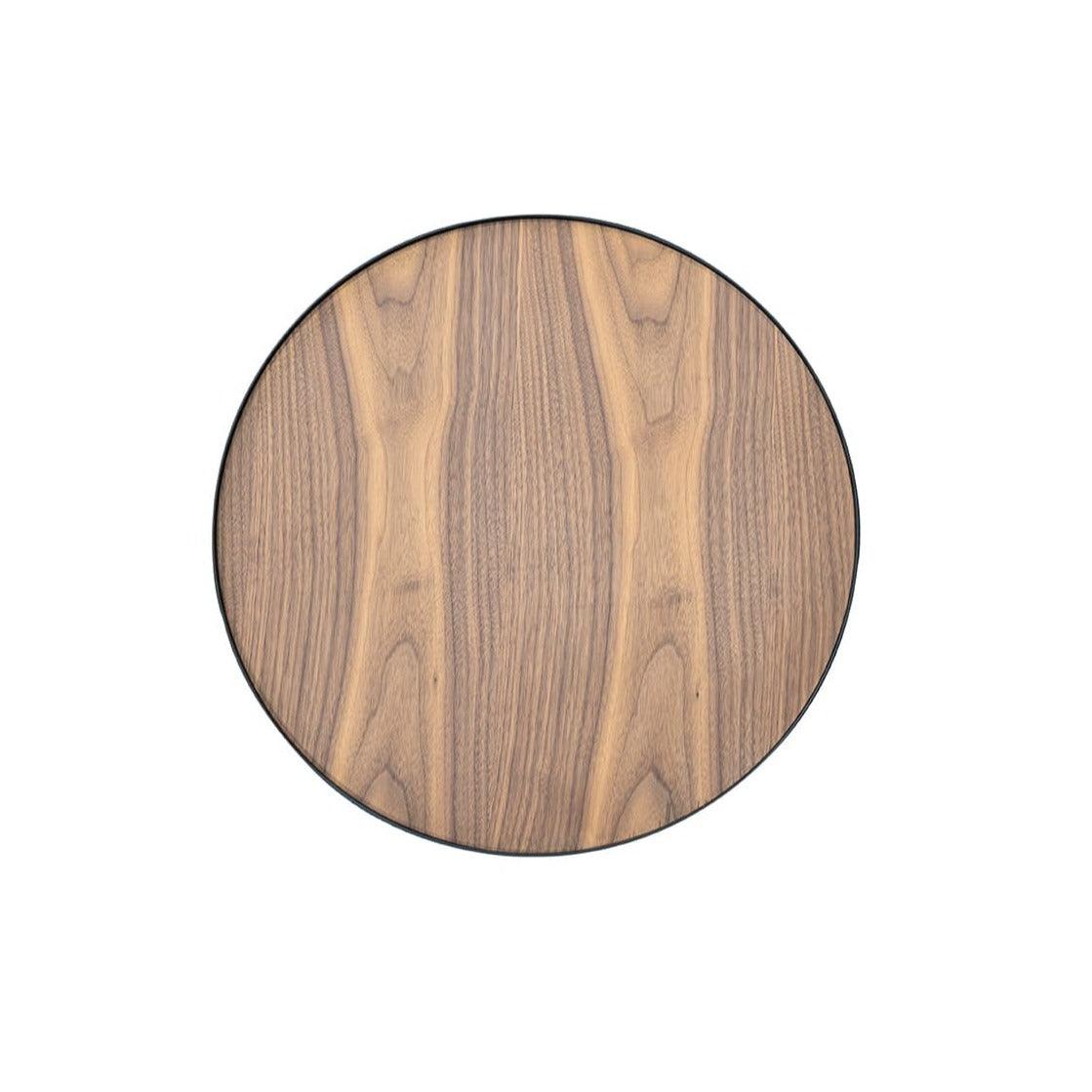 Stolik kawowy BIBIA III fornir z czarną podstawą Nobonobo Eye on Design