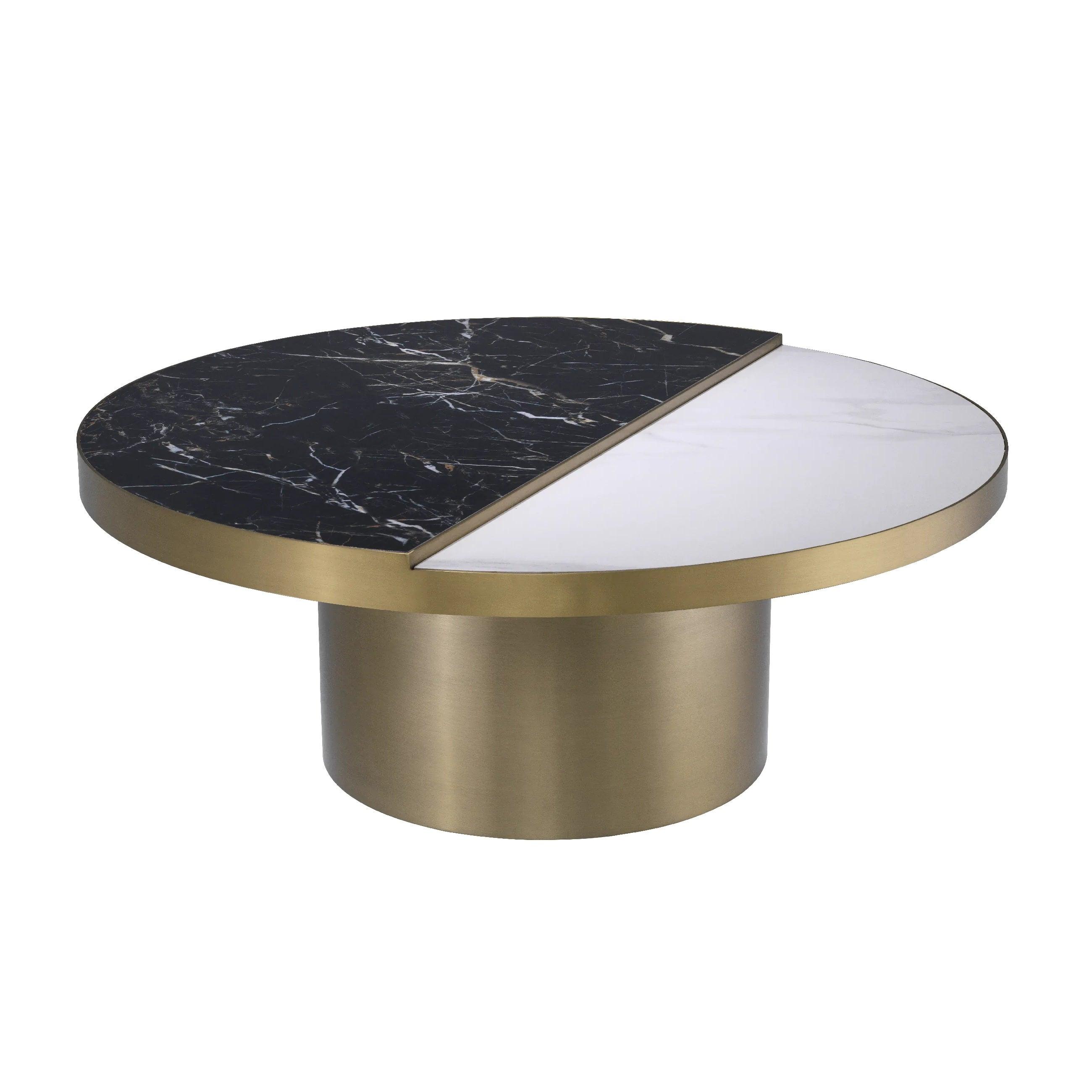 Stolik kawowy EXCELSIOR czarno-biały Eichholtz Eye on Design