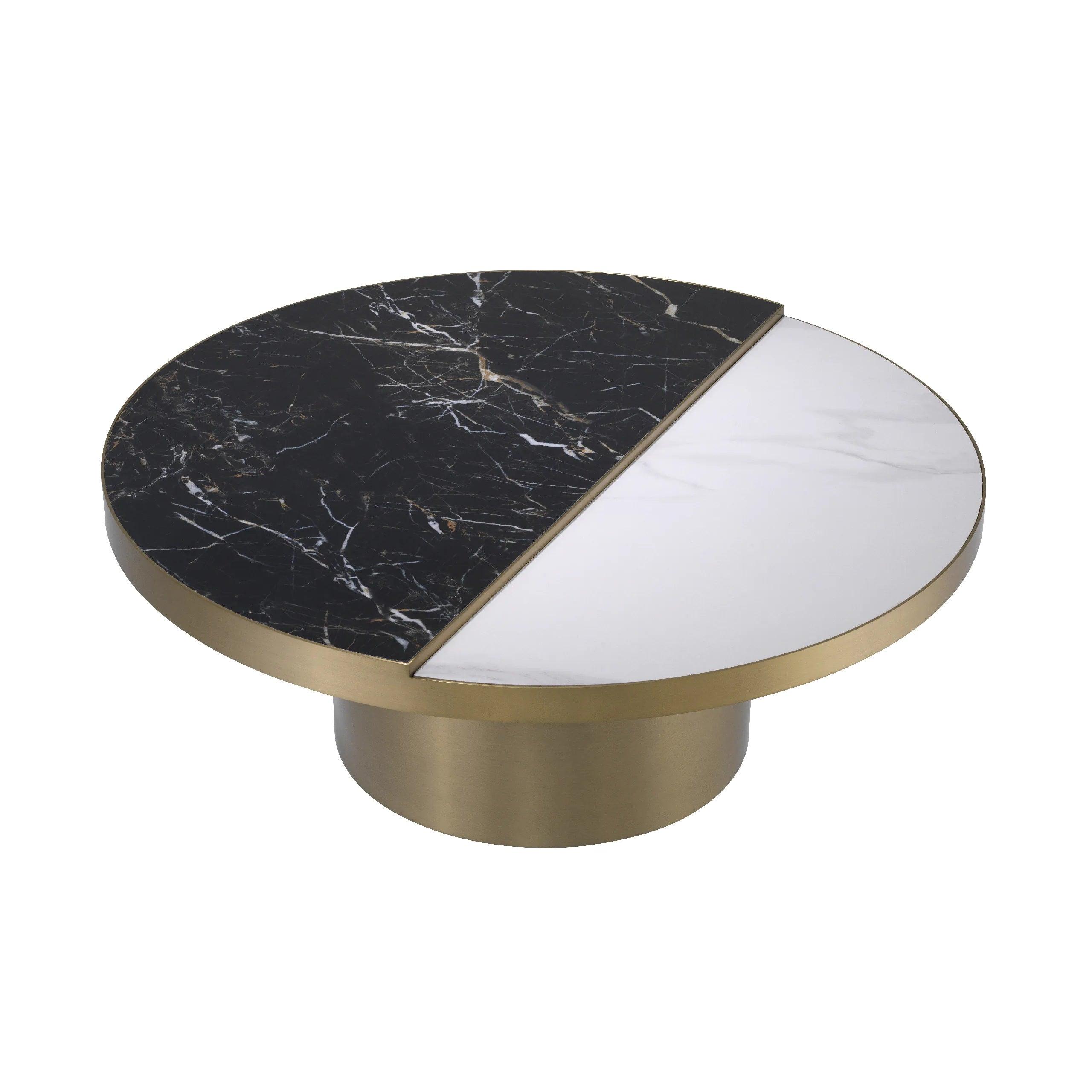 Stolik kawowy EXCELSIOR czarno-biały Eichholtz Eye on Design