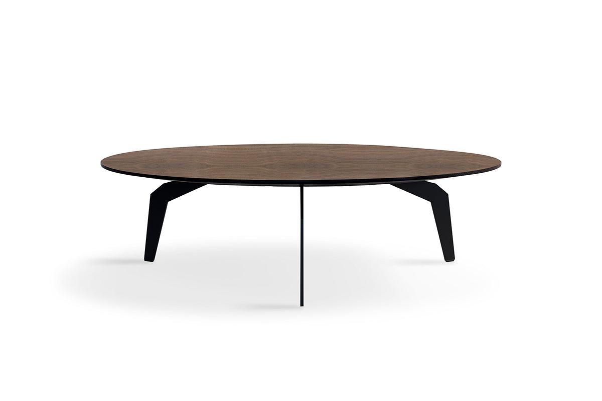 Stolik kawowy FEZA drewniany z czarną podstawą Nobonobo Eye on Design