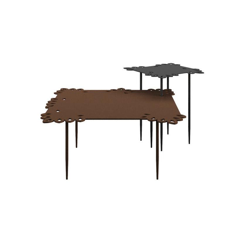 Stolik kawowy FLAT LACE czarny z brązowym Liu Jo Living Eye on Design