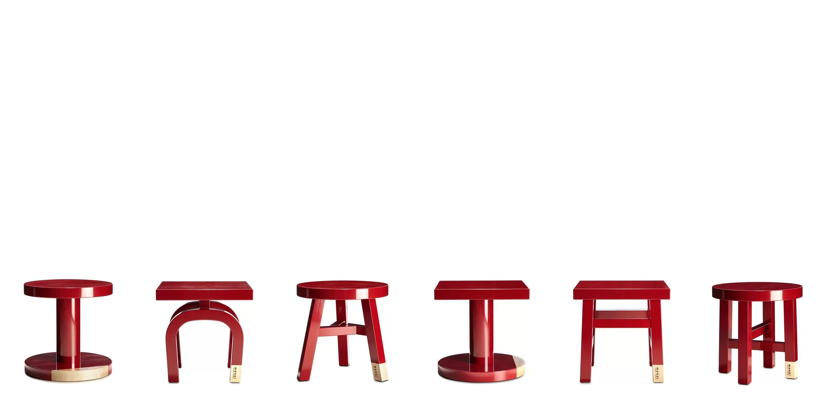 Stolik kawowy kwadratowy COMMON COMARDES FARMER bordowy Moooi Eye on Design