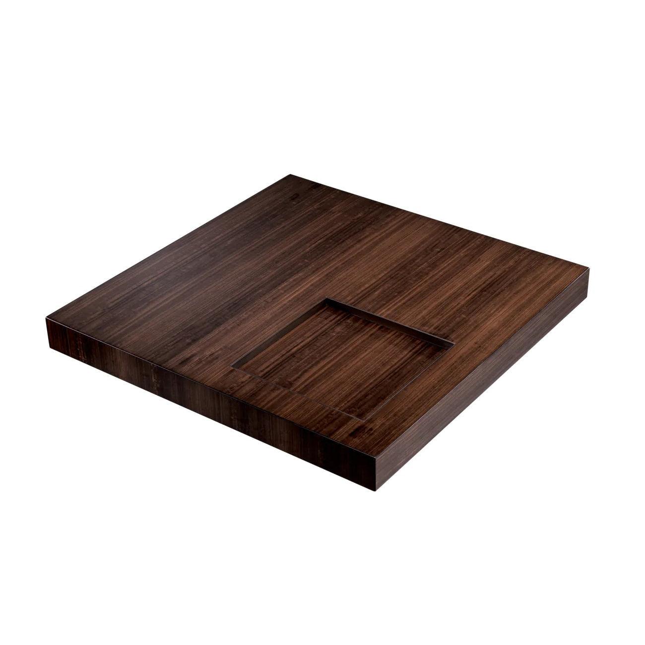 Stolik kawowy kwadratowy OTUS okleina eukaliptusowa Eichholtz Eye on Design