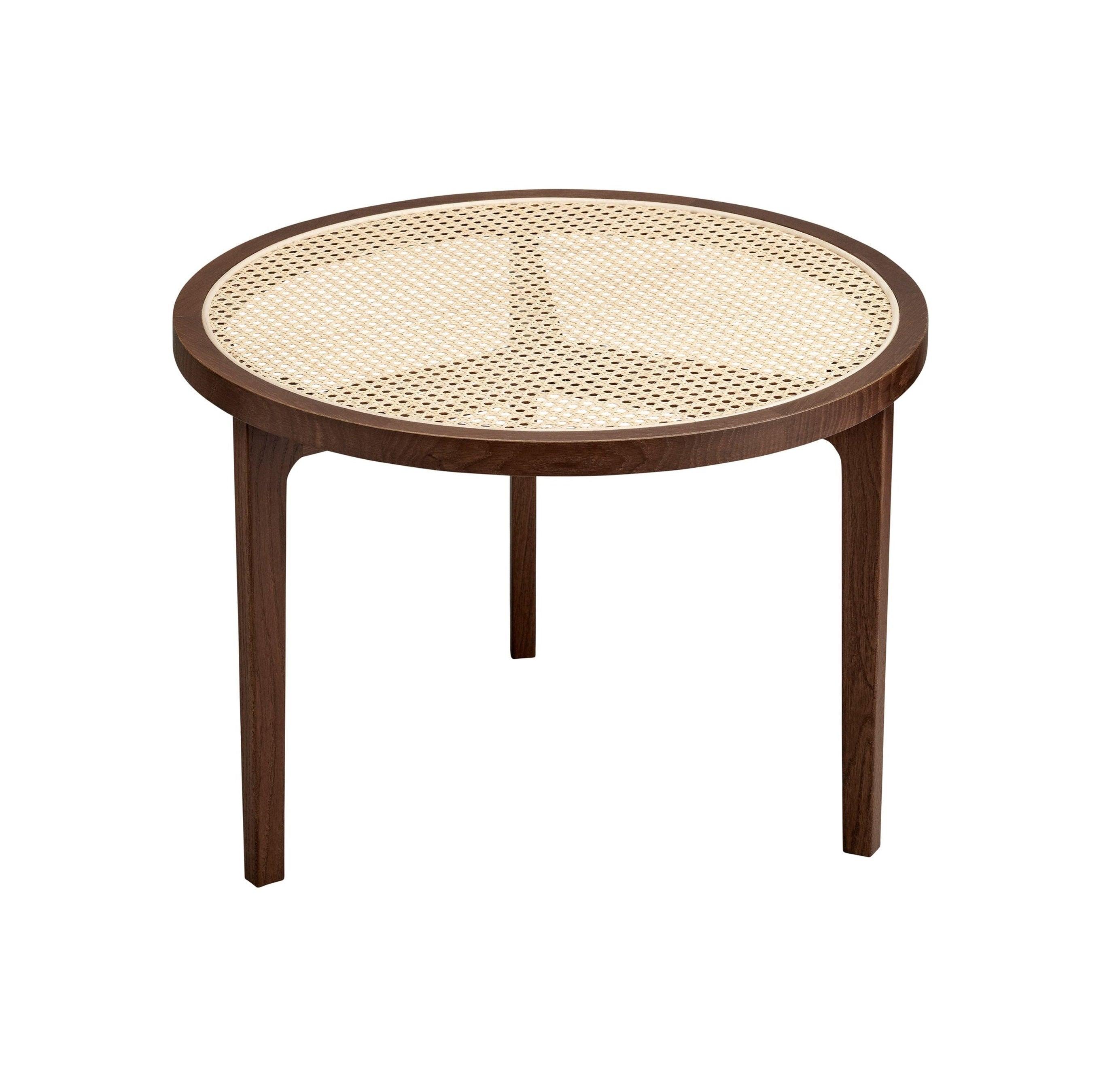 Stolik kawowy LE ROI ciemny dębowy z rattanem NORR11 Eye on Design