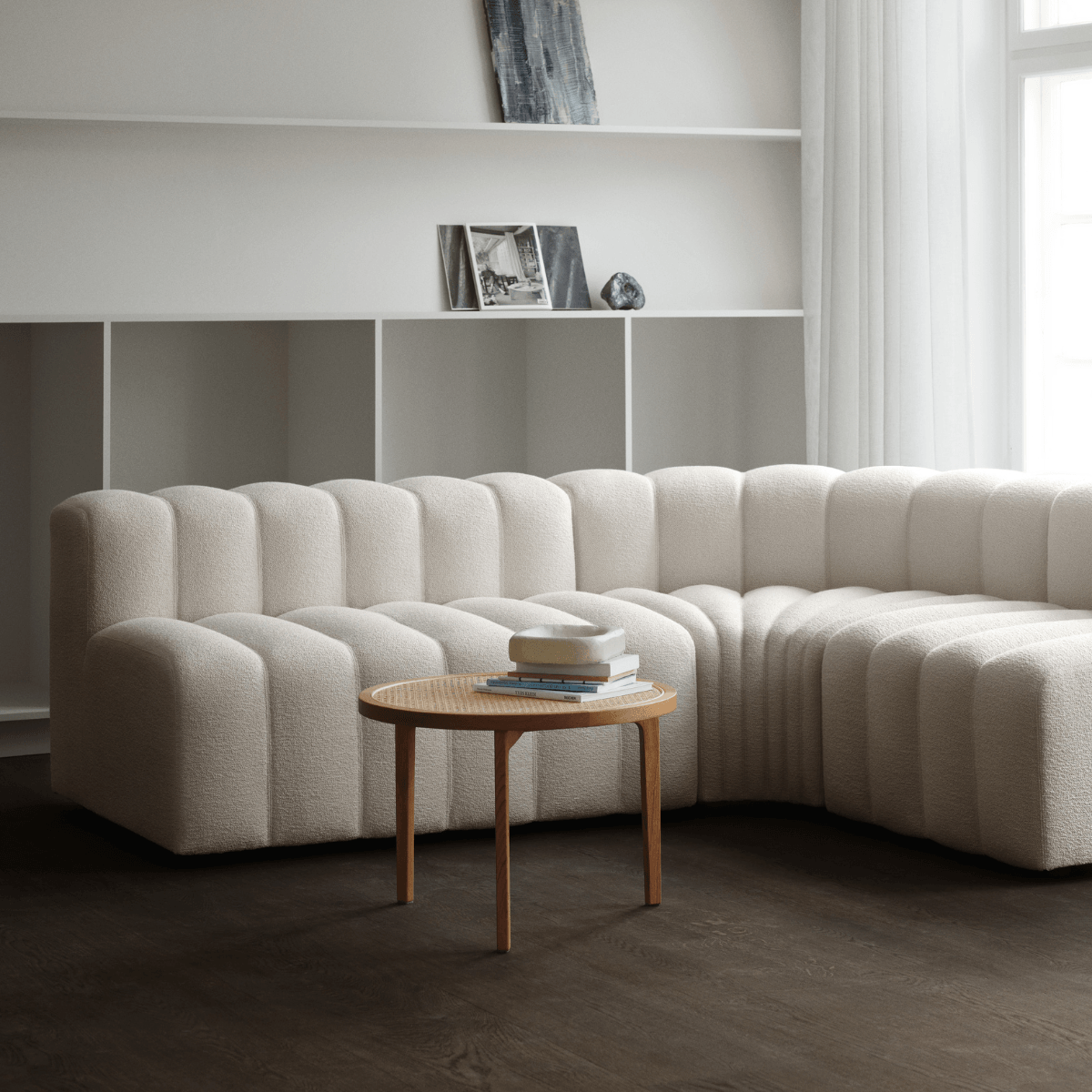 Stolik kawowy LE ROI ciemny dębowy z rattanem NORR11 Eye on Design