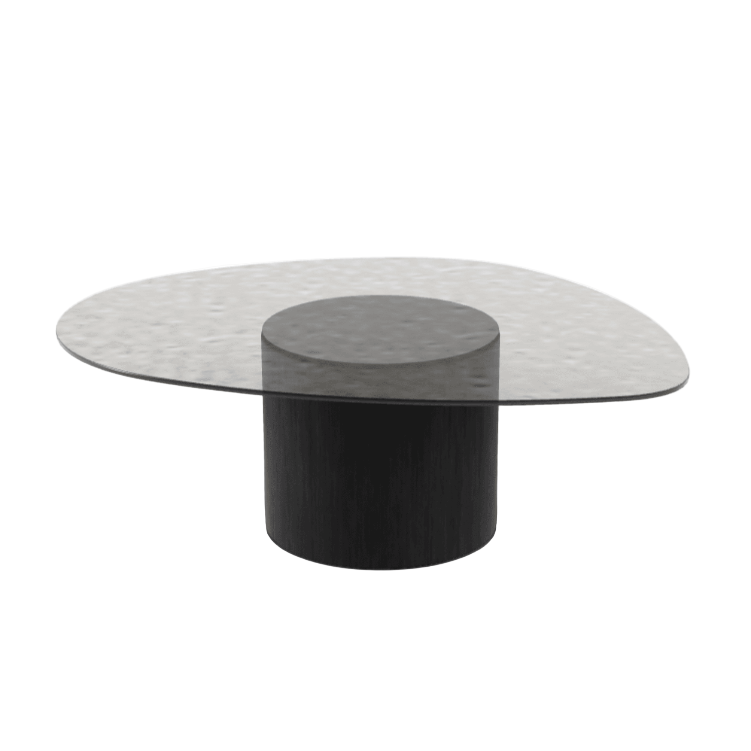 Stolik kawowy MUSHROOM czarny matowy Calligaris brązowe szkło hartowane Eye on Design