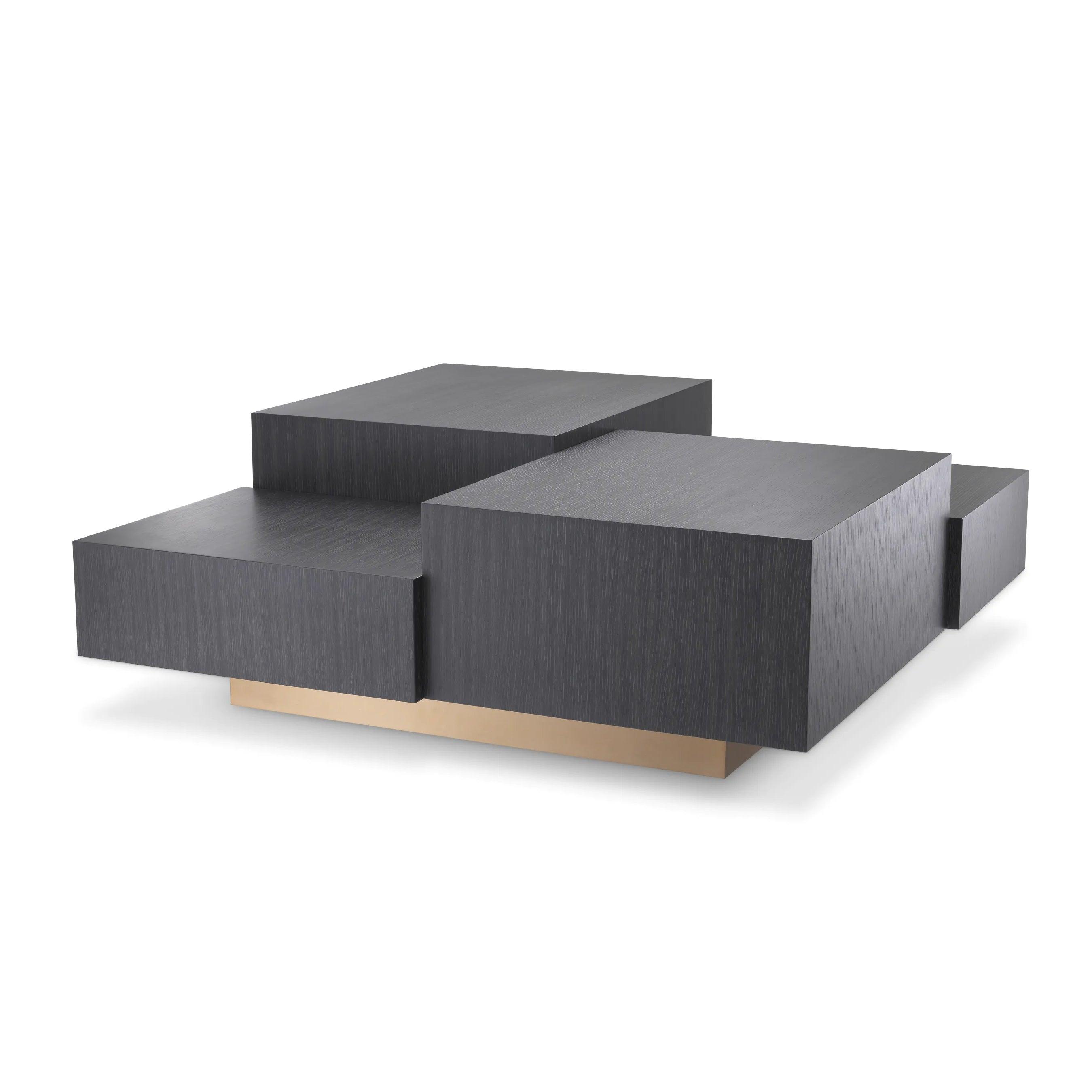 Stolik kawowy NERONE czarny fornir dębowy Eichholtz Eye on Design