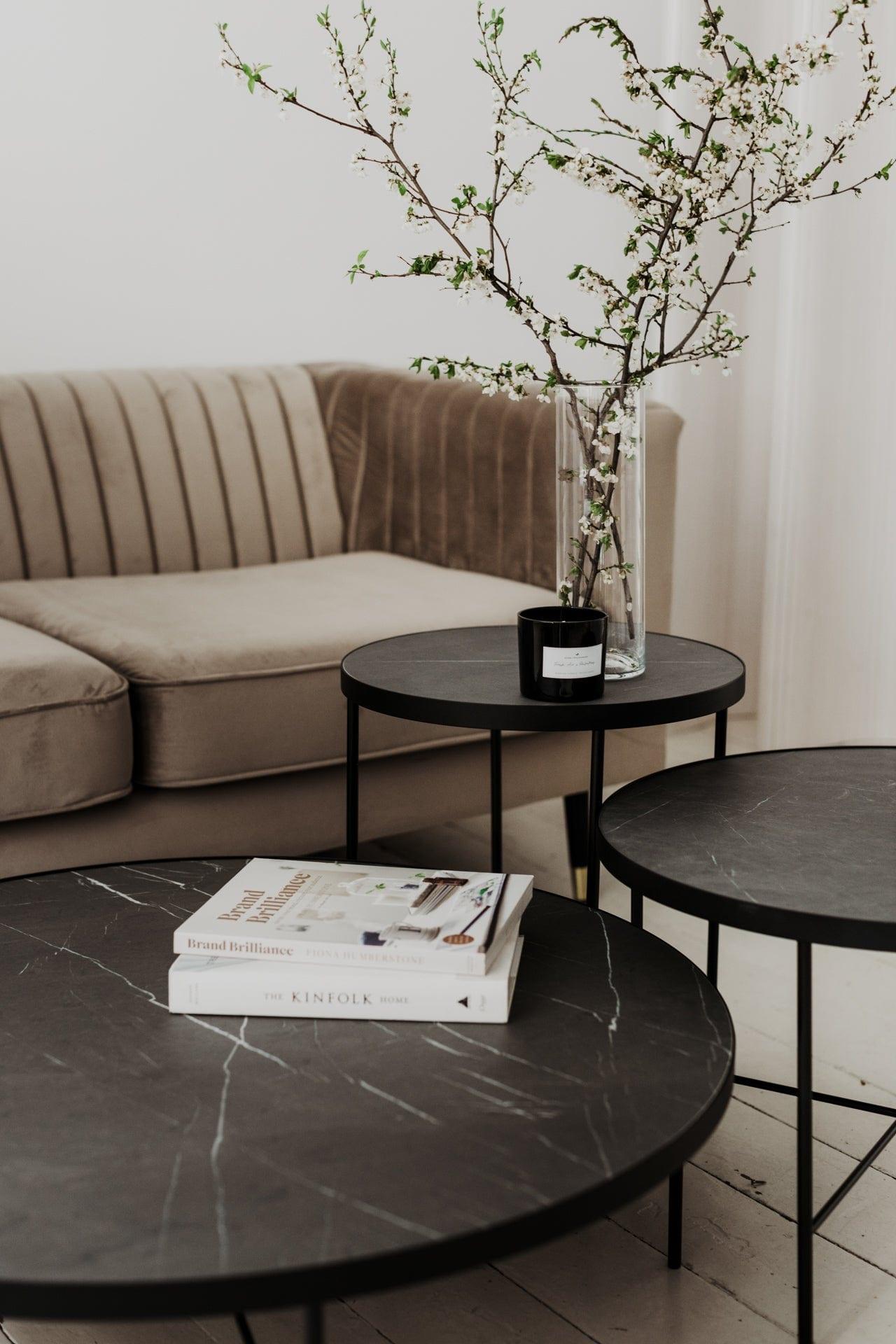 Stolik kawowy niski TRE szary marmur Nordifra Eye on Design