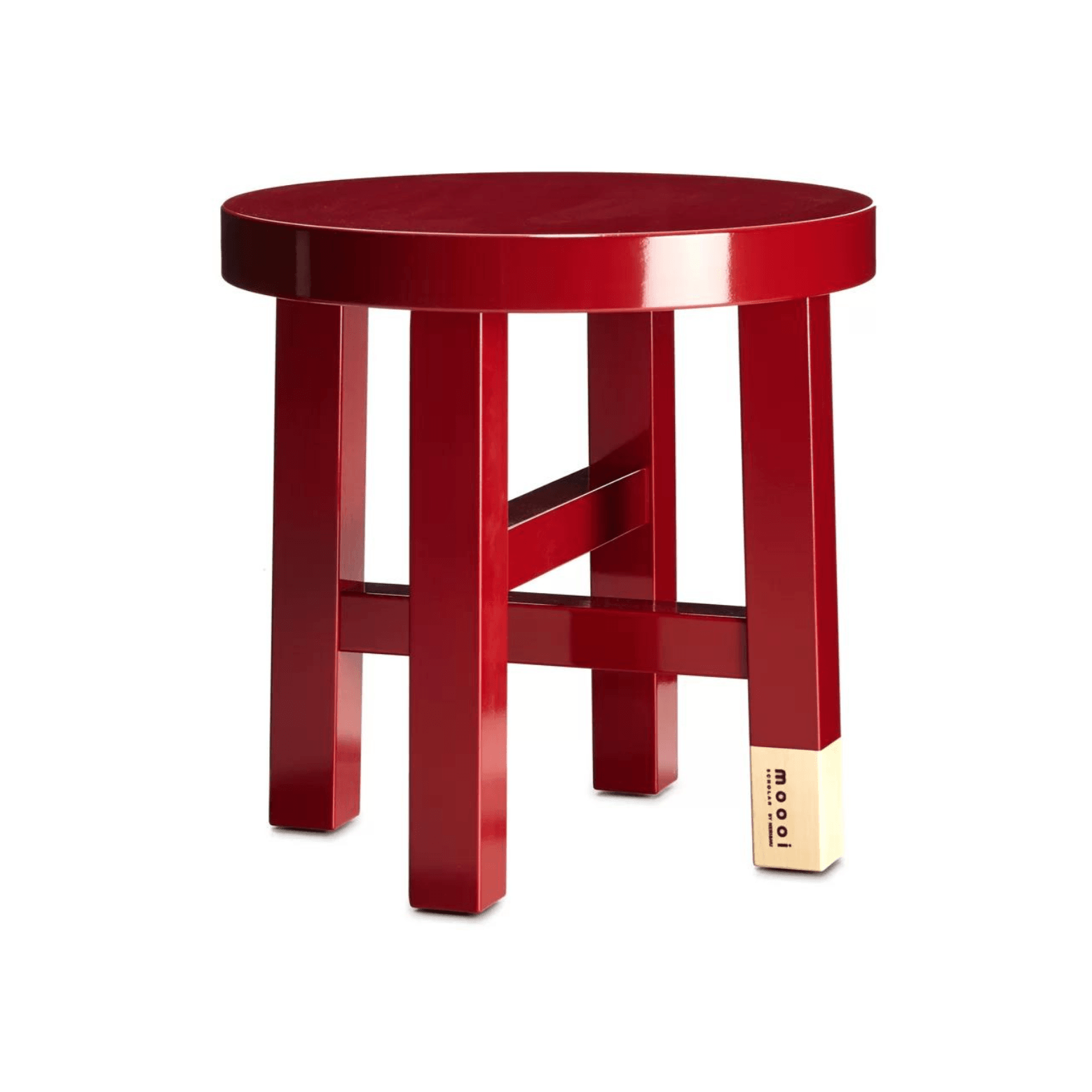 Stolik kawowy okrągły COMMON COMARDES SCHOLAR bordowy Moooi Eye on Design