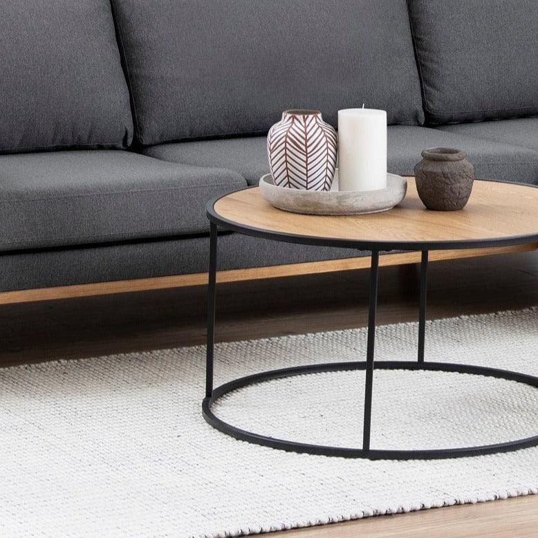 Stolik kawowy okrągły SEAFORD drewniany Home Essentials Eye on Design