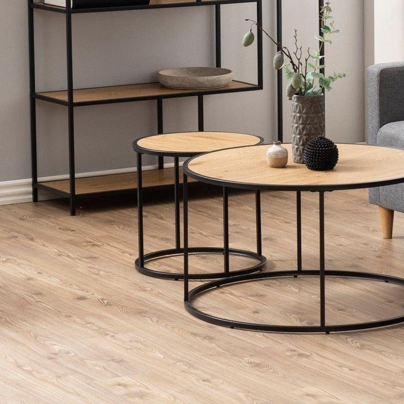 Stolik kawowy okrągły SEAFORD drewniany Home Essentials Eye on Design