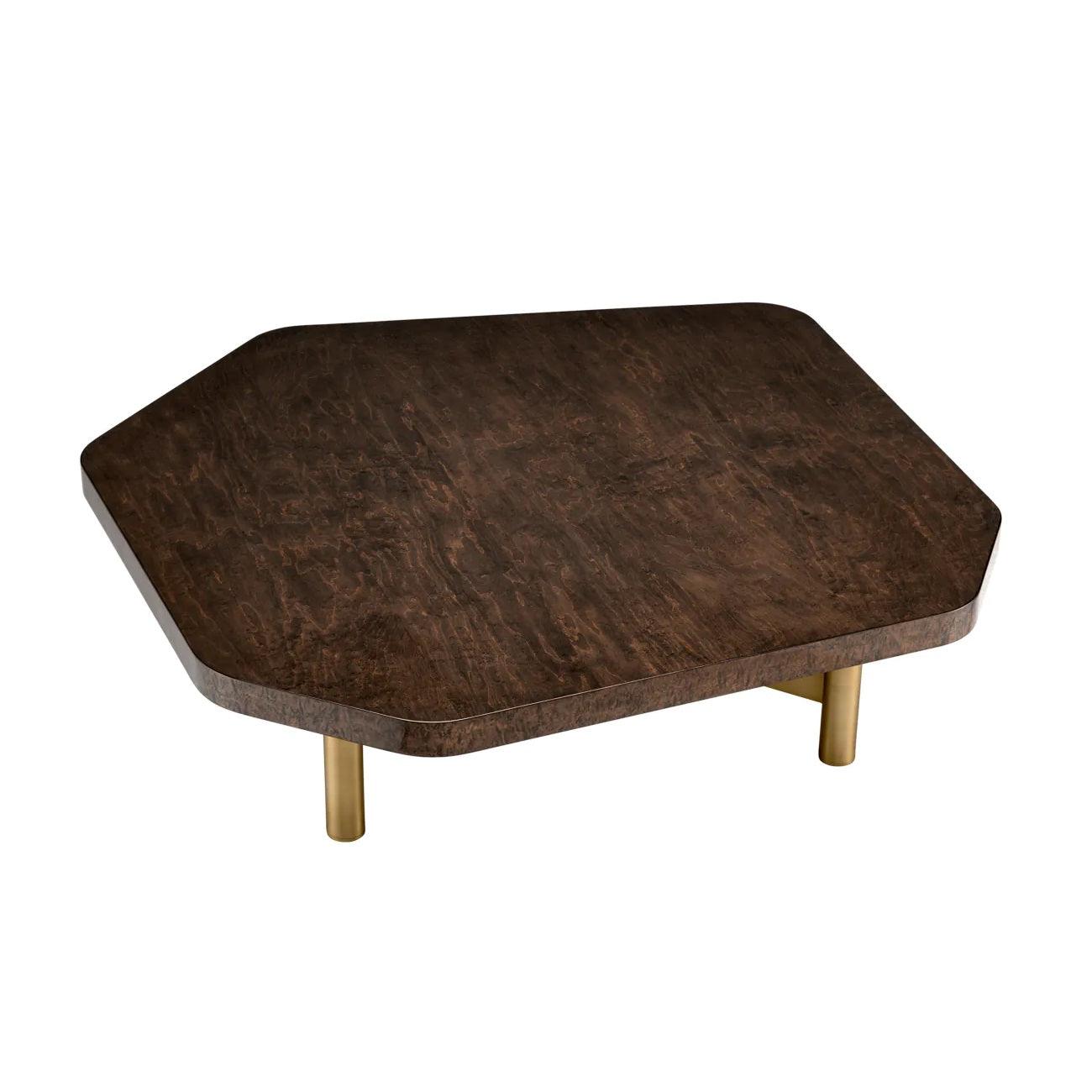 Stolik kawowy ORACLE fornir klonowy z mosiądzem Eichholtz Eye on Design