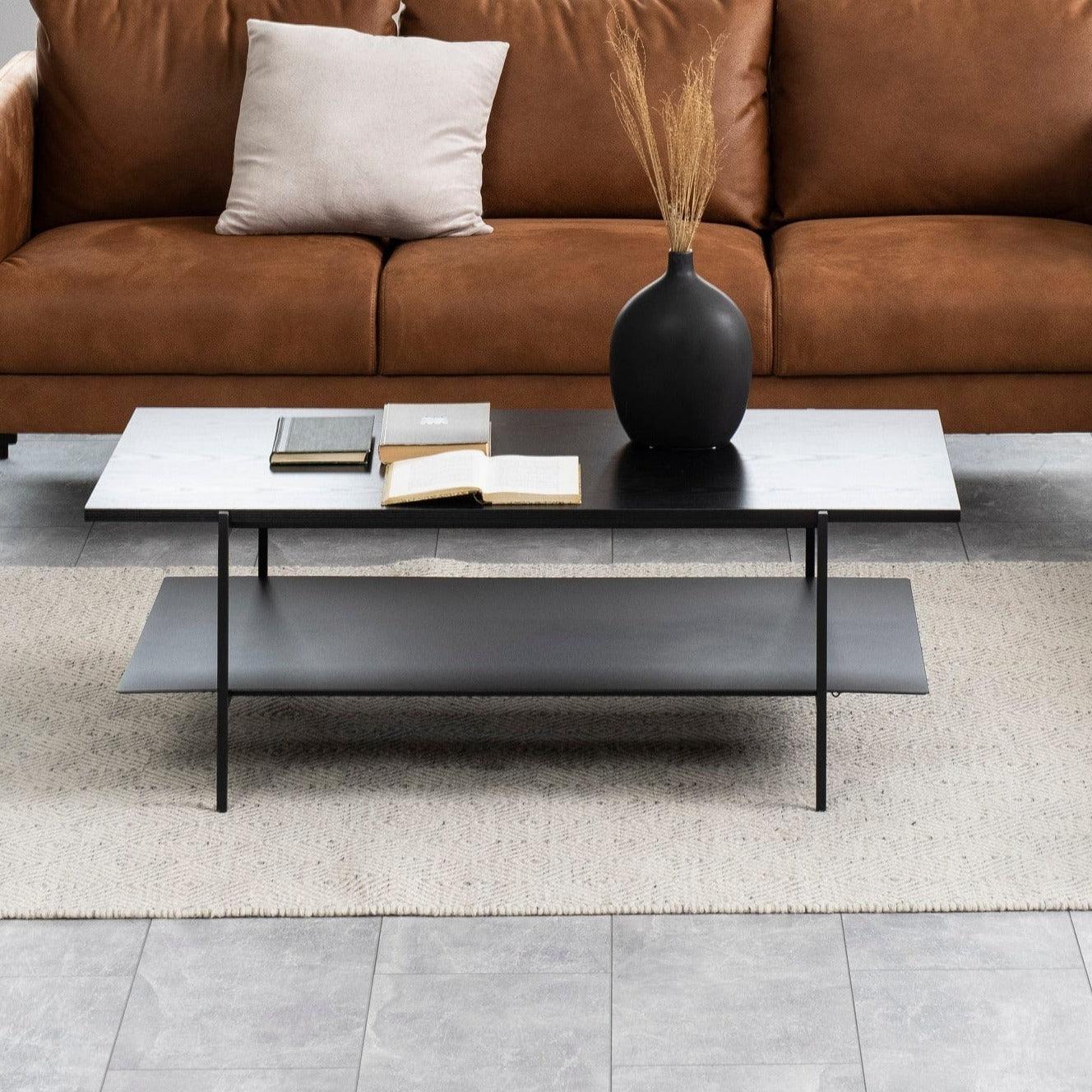 Stolik kawowy PELLE czarny Home Essentials Eye on Design