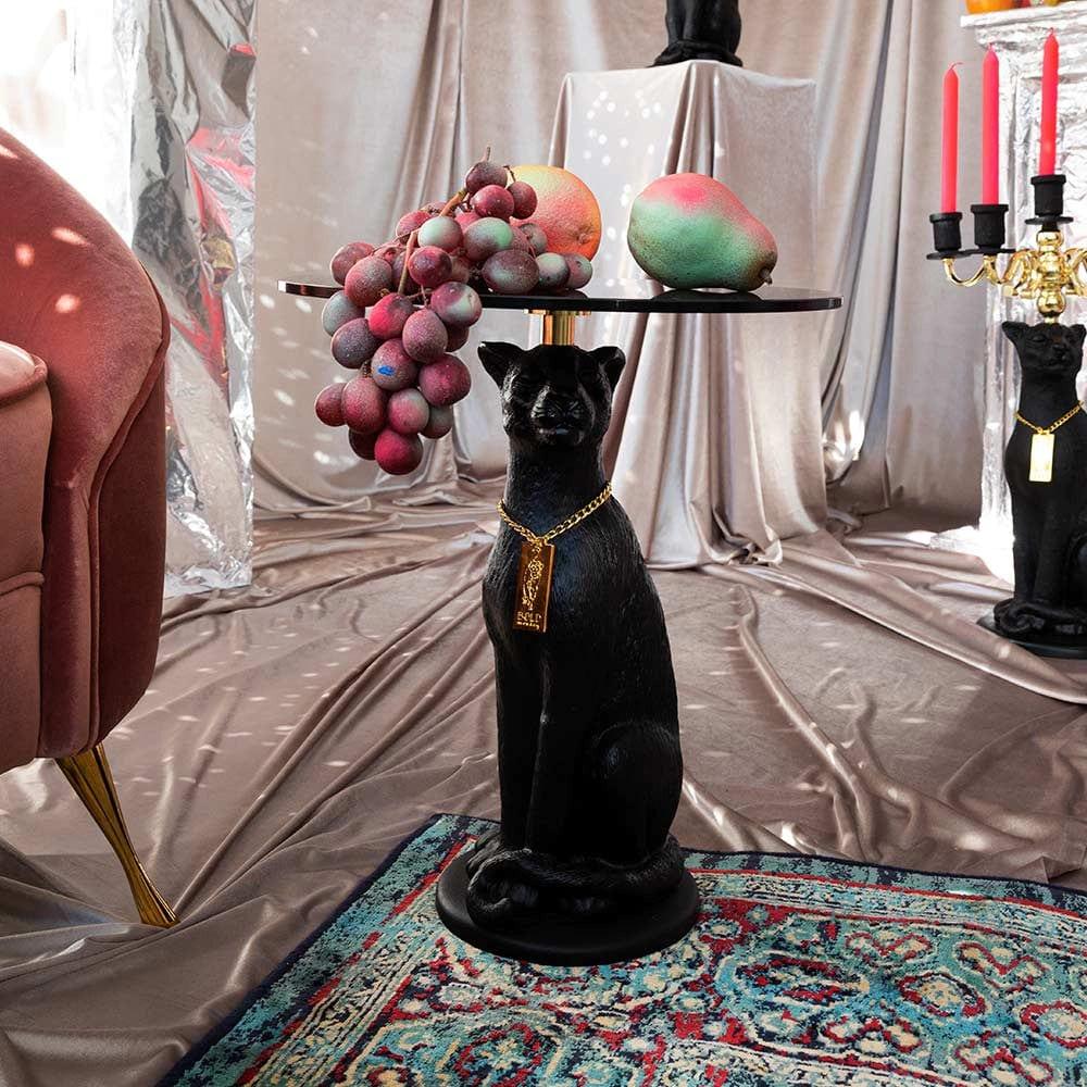 Stolik kawowy PROUDLY CROWNED PANTHER czarny Bold Monkey Eye on Design