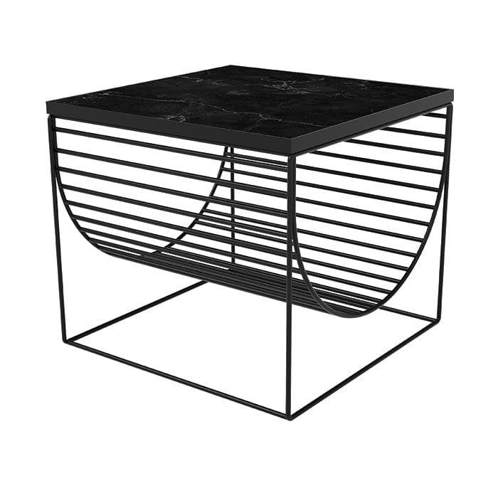 Stolik kawowy SINO czarny marmur z czarną podstawą AYTM Eye on Design