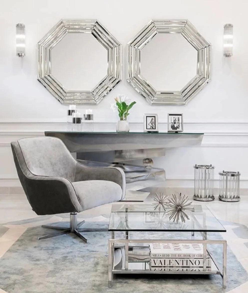 Stolik kawowy SUPERIA srebrny Eichholtz Eye on Design