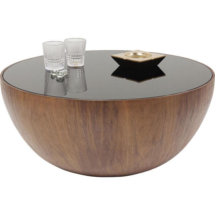Stolik kawowy TEAR DROP orzechowy – drewno orzechowe