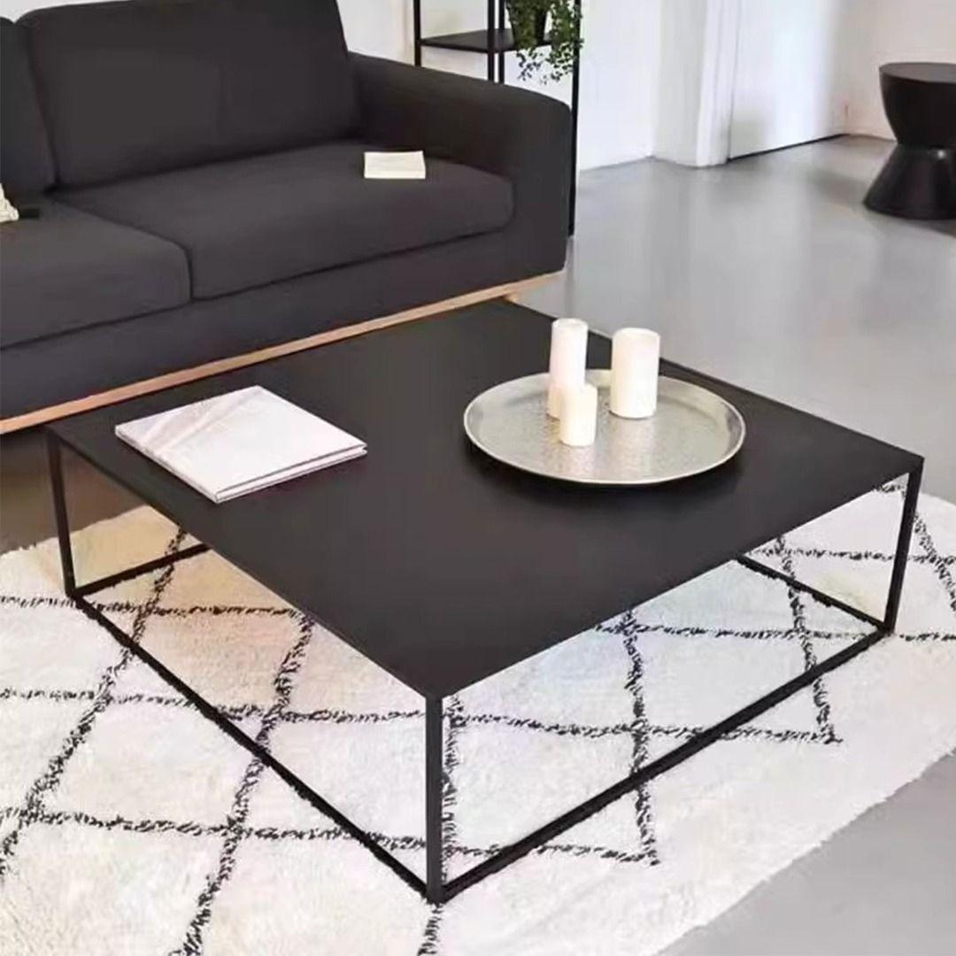 Stolik kawowy THIN czarny – marmur