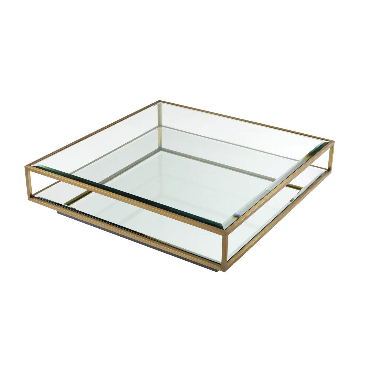 Stolik kawowy TORTONA szczotkowany mosiądz Eichholtz Eye on Design