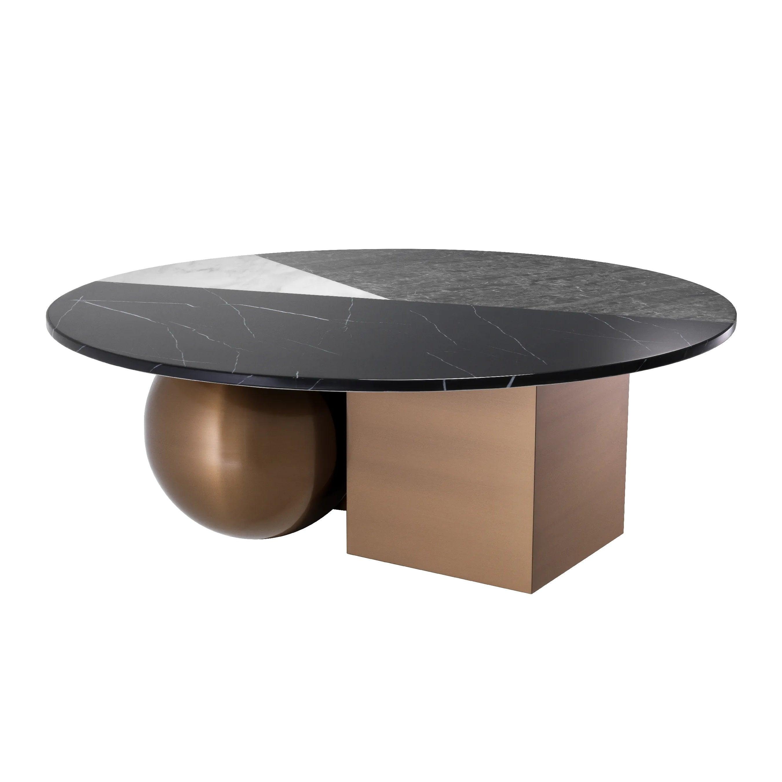 Stolik kawowy TRICOLORI miedziany Eichholtz Eye on Design