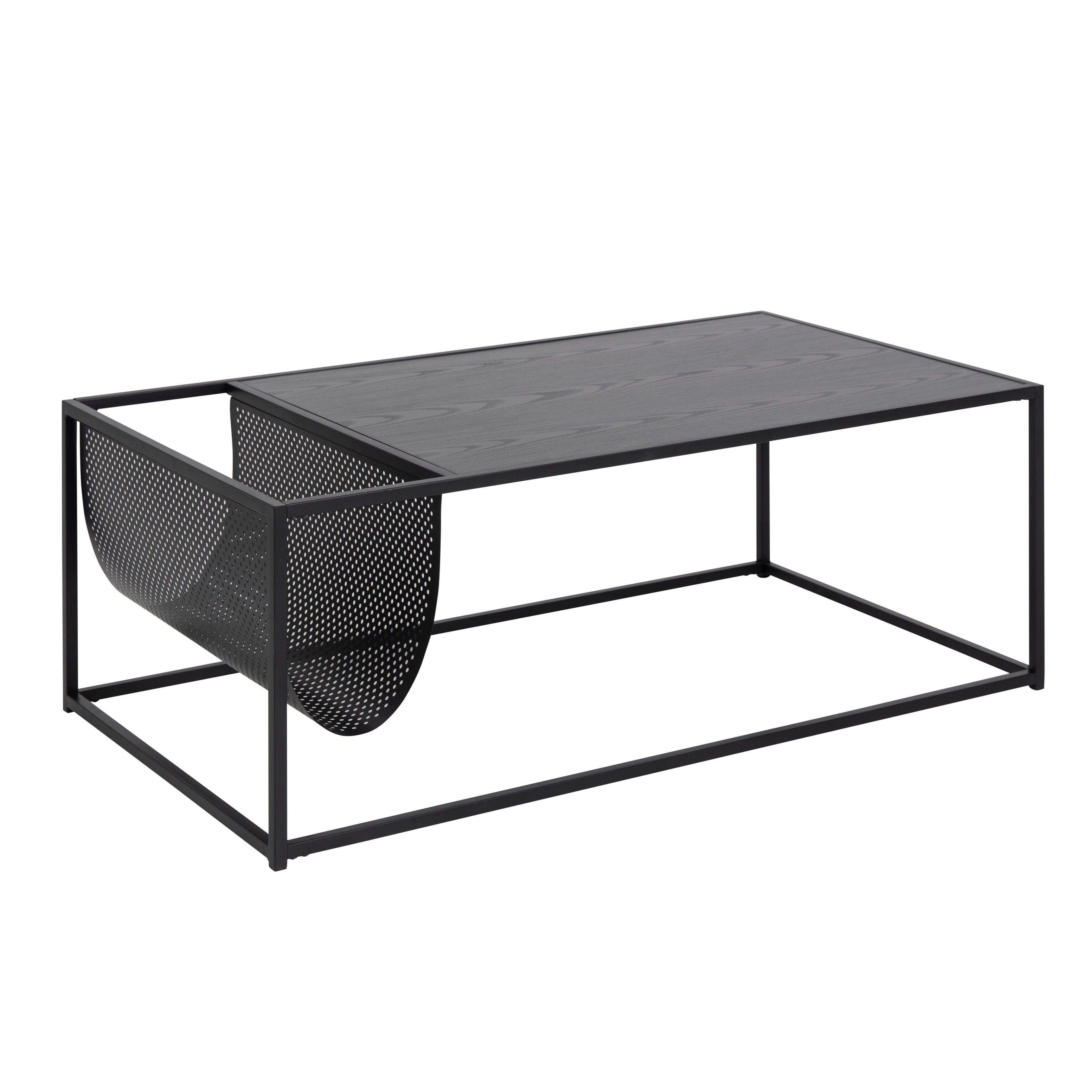 Stolik kawowy z miejscem na gazety SEAFORD czarny Home Essentials Eye on Design