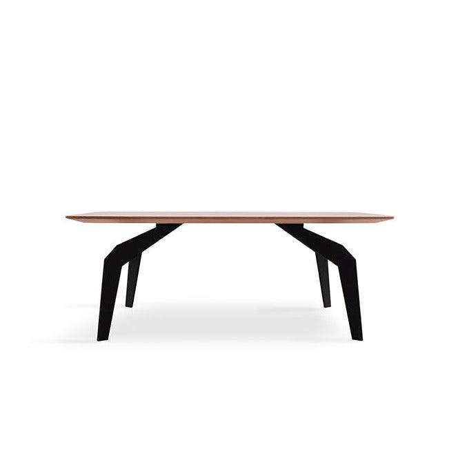 Stolik kwadratowy FEZA drewniany z czarną podstawą Nobonobo Eye on Design