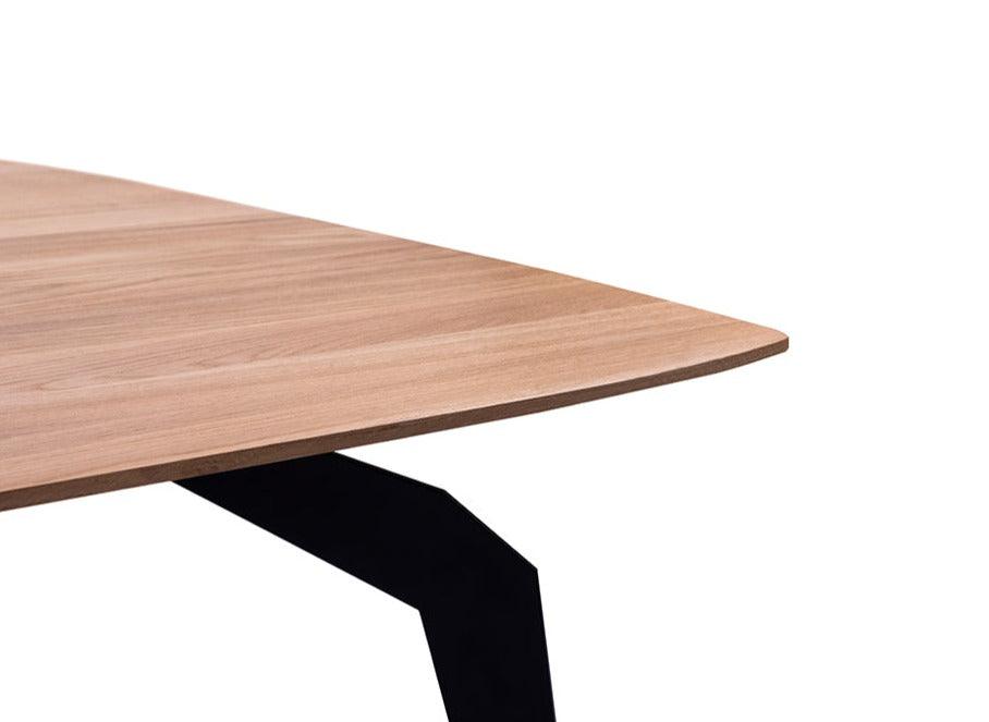 Stolik kwadratowy FEZA drewniany z czarną podstawą Nobonobo Eye on Design