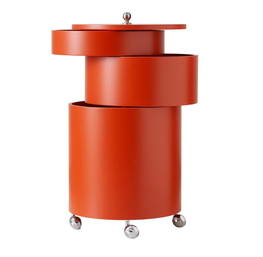 Stolik na kółkach BARBOY pomarańczowy Verpan Eye on Design