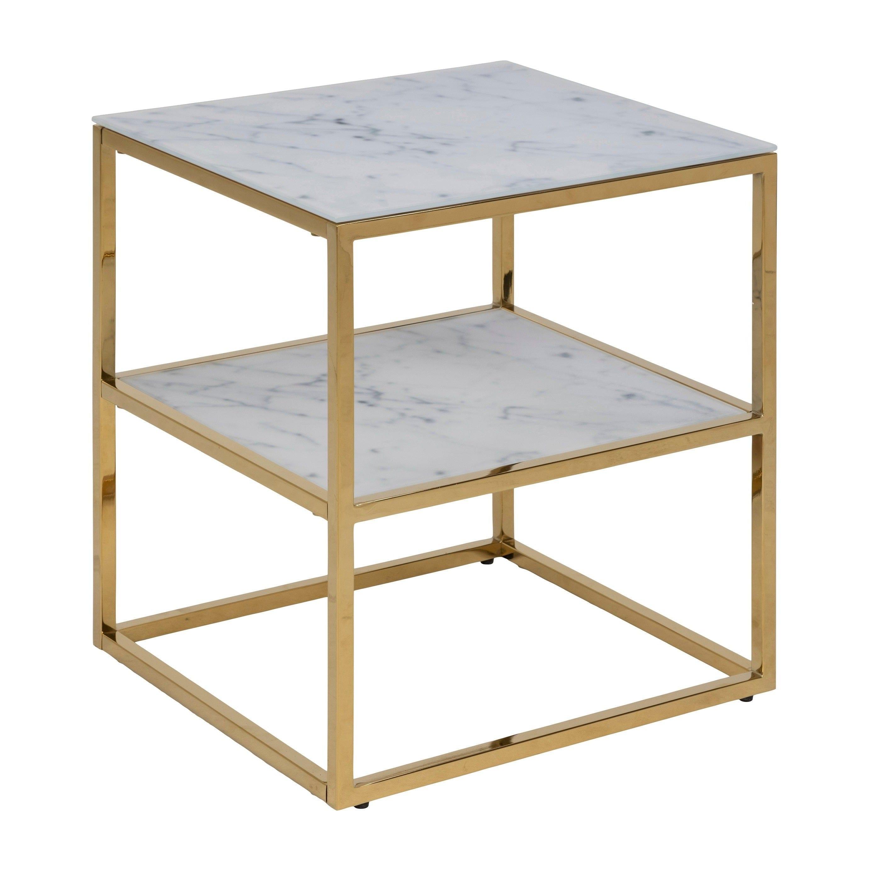 Stolik nocny THILO złoty Home Essentials Eye on Design