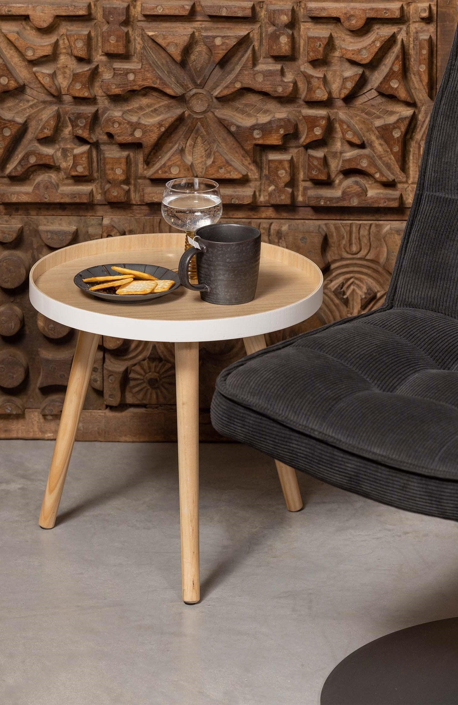 Stolik SASHA biały Woood Eye on Design