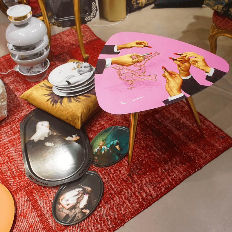 Stolik TWO OF SPADES szary Seletti Eye on Design