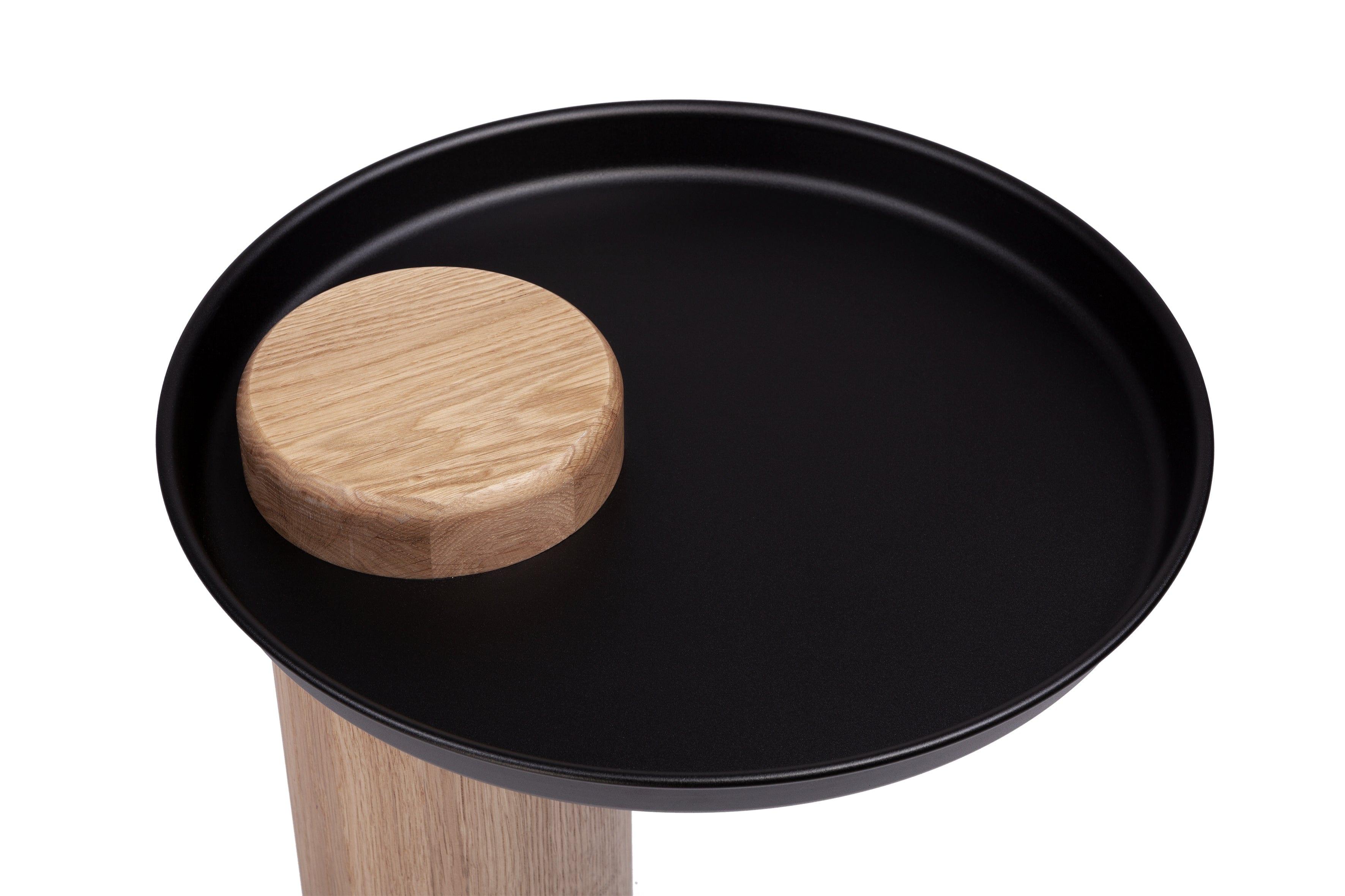 Stolik TYK dąb naturalny z czarnym blatem Nordifra Eye on Design