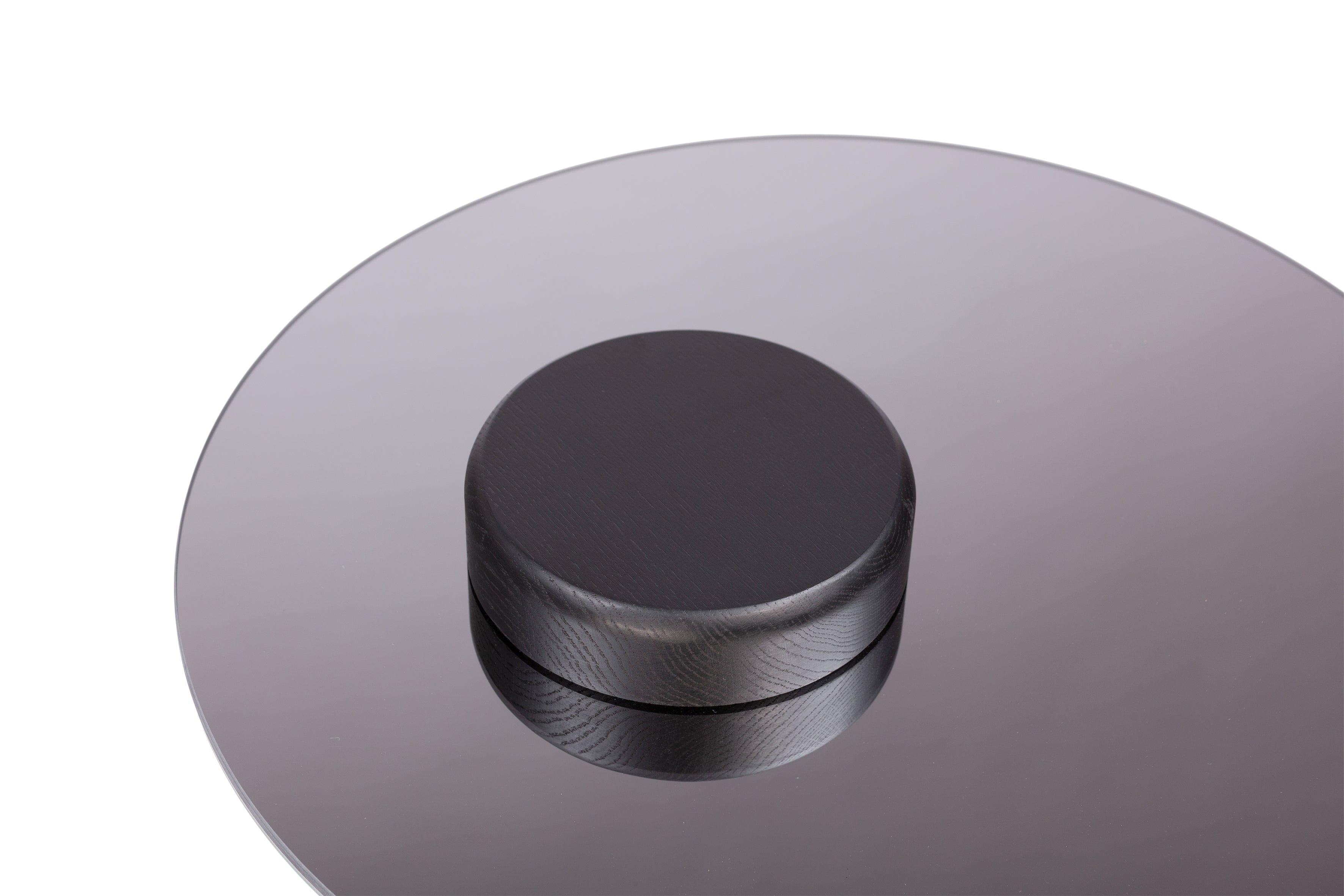 Stolik TYK MIDI czarny dąb z lustrzanym blatem Nordifra Eye on Design