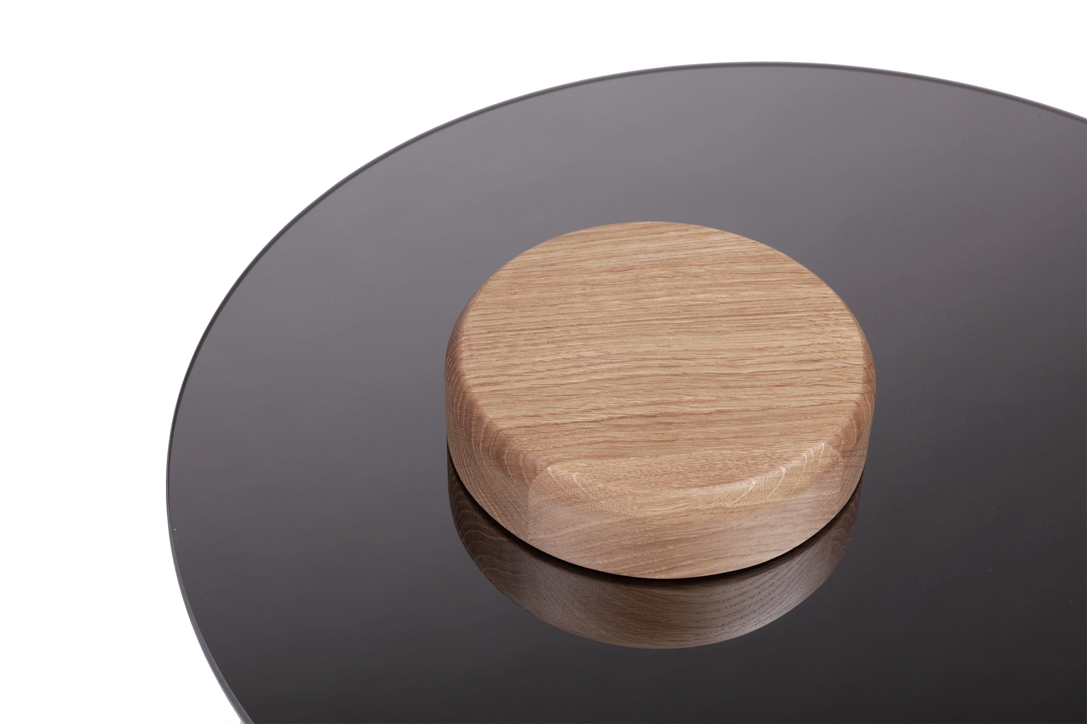 Stolik TYK MIDI dąb naturalny z lustrzanym blatem Nordifra Eye on Design