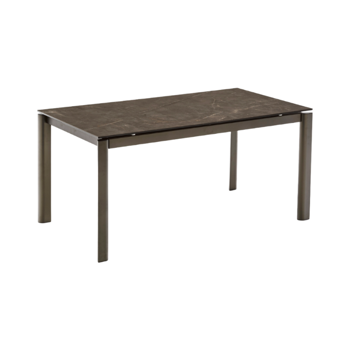 Extendable table STREAM with brown top and brown base