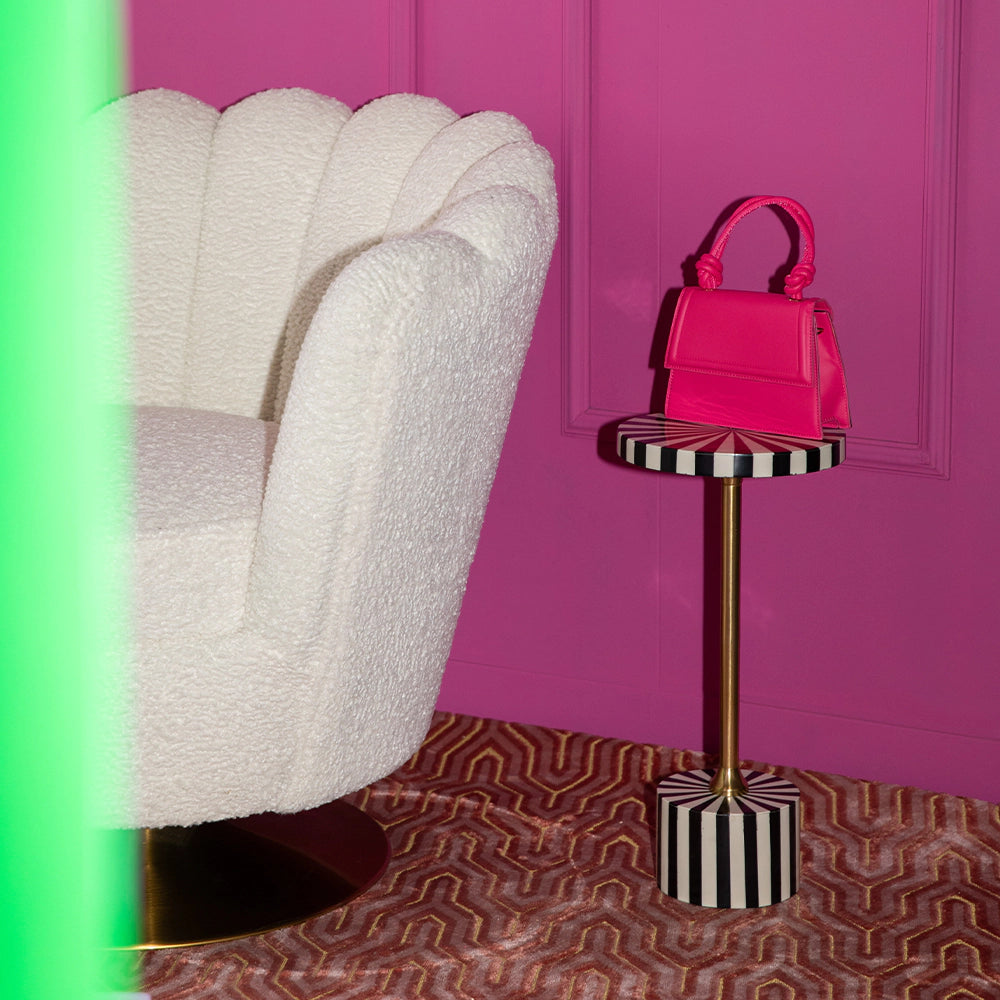 Zijtafel STRIKE LUCKY zwart-wit