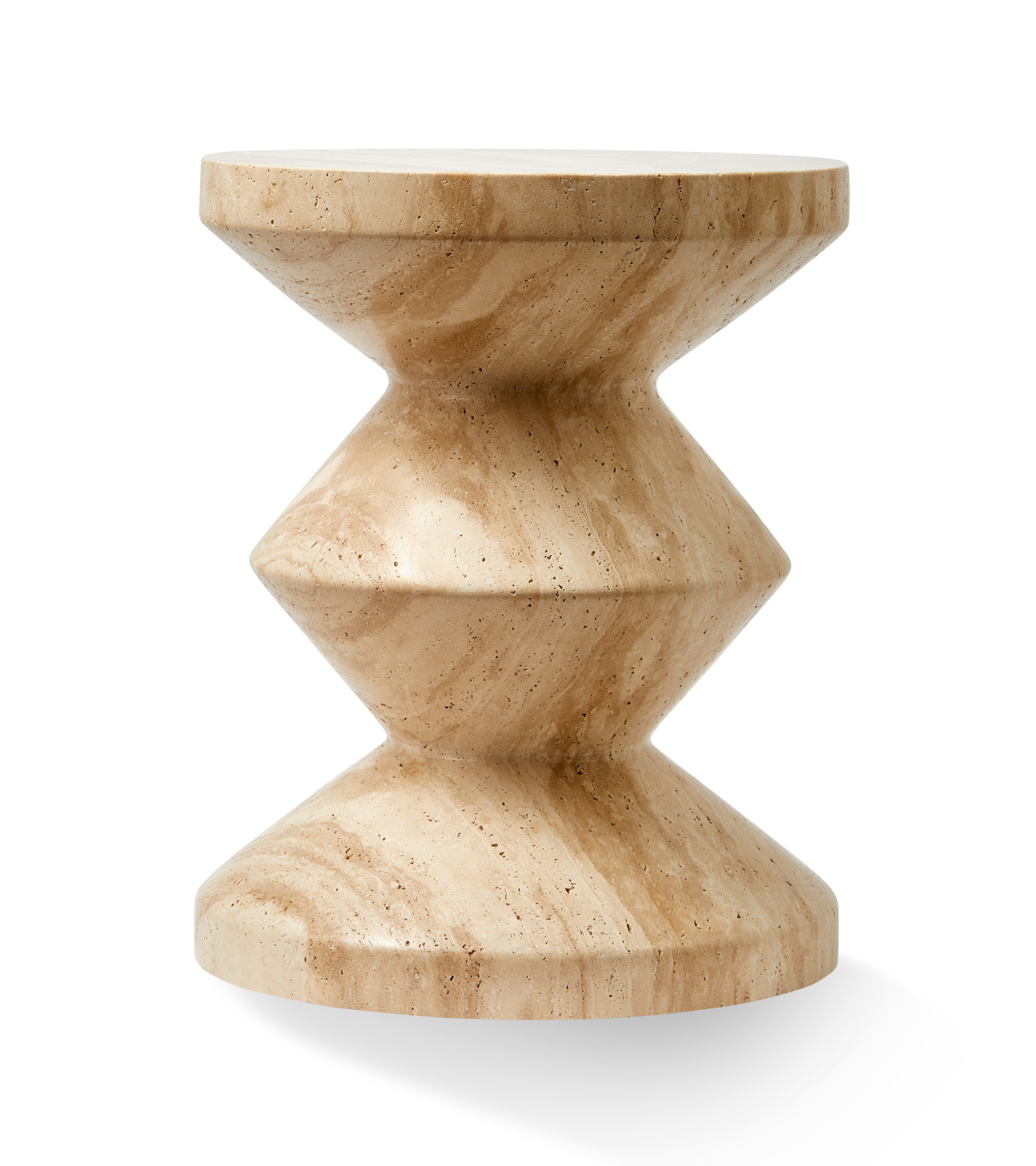 ZIG ZAG travertin kruk