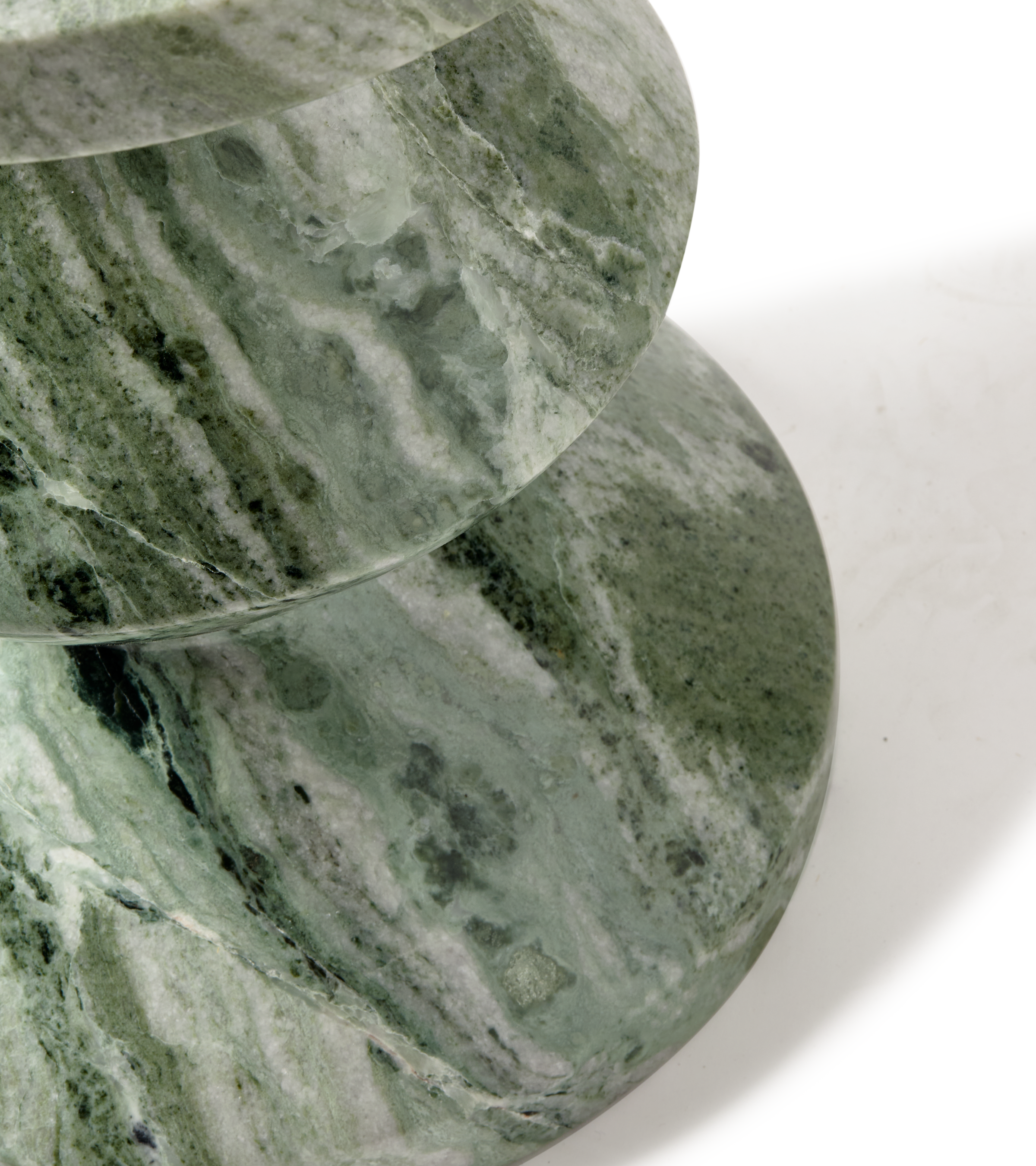 ZIG ZAG kruk donkergroen marmer