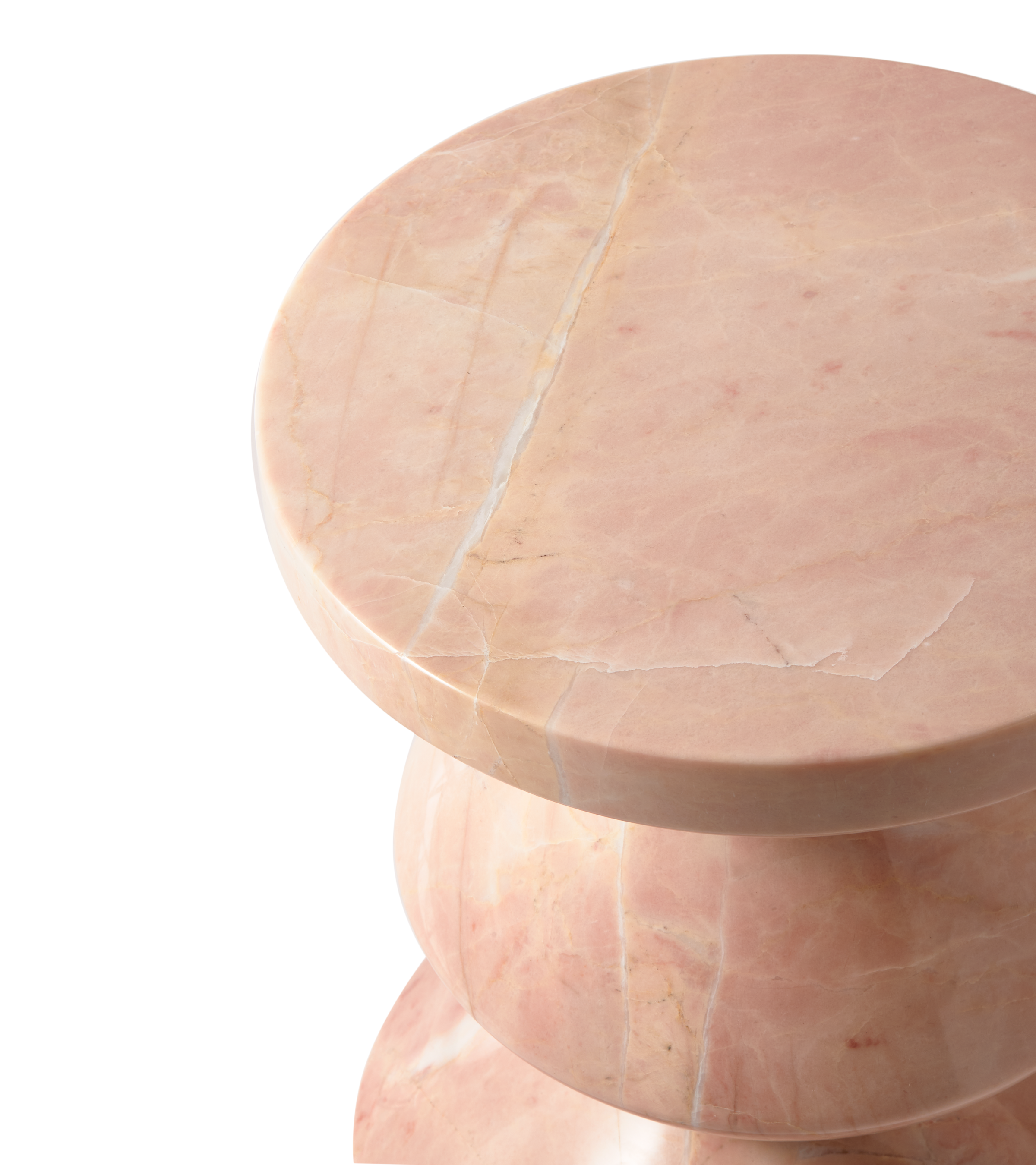 ZIG ZAG kruk lichtroze marmer