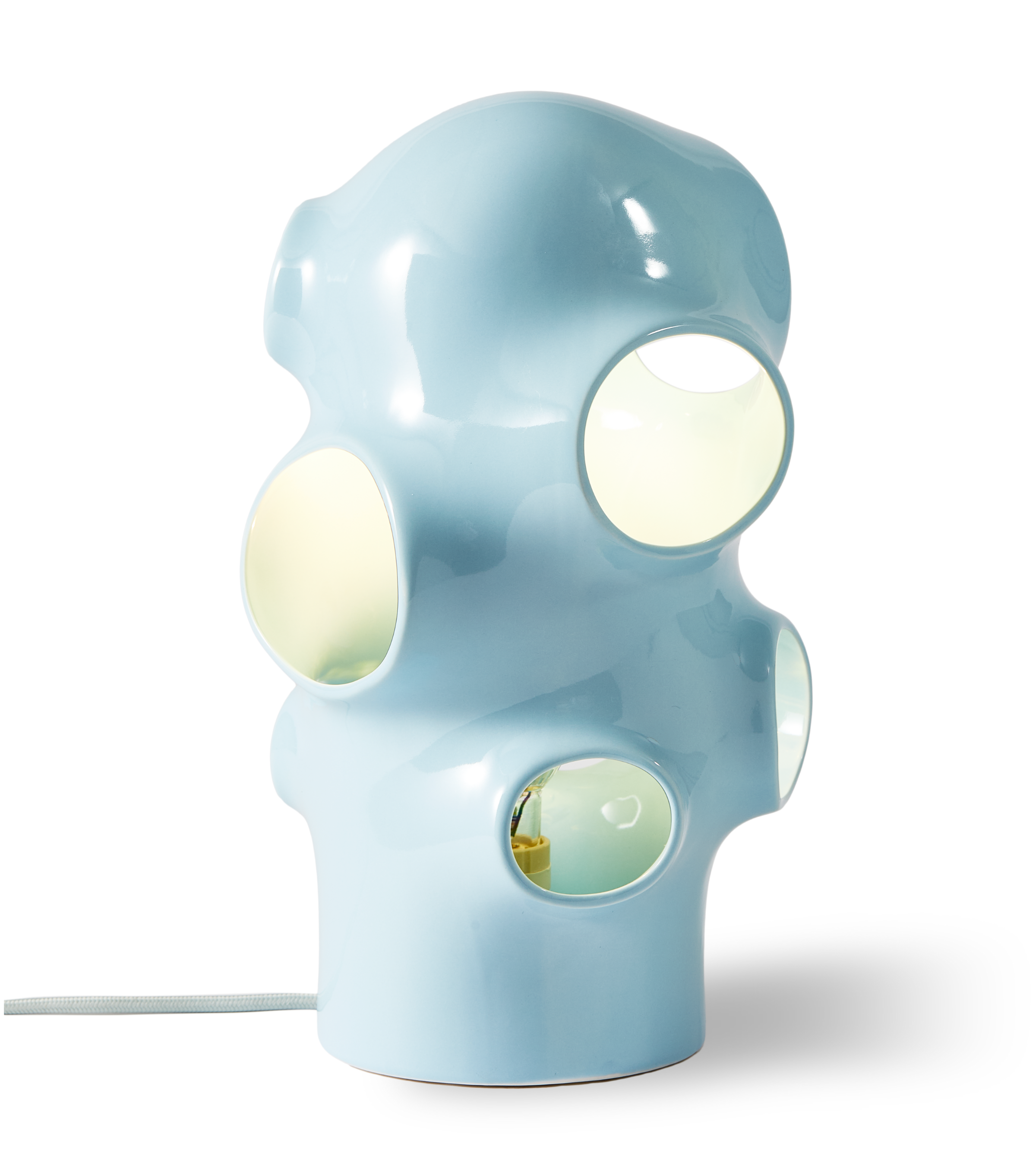 Tafellamp BULLE lichtblauw