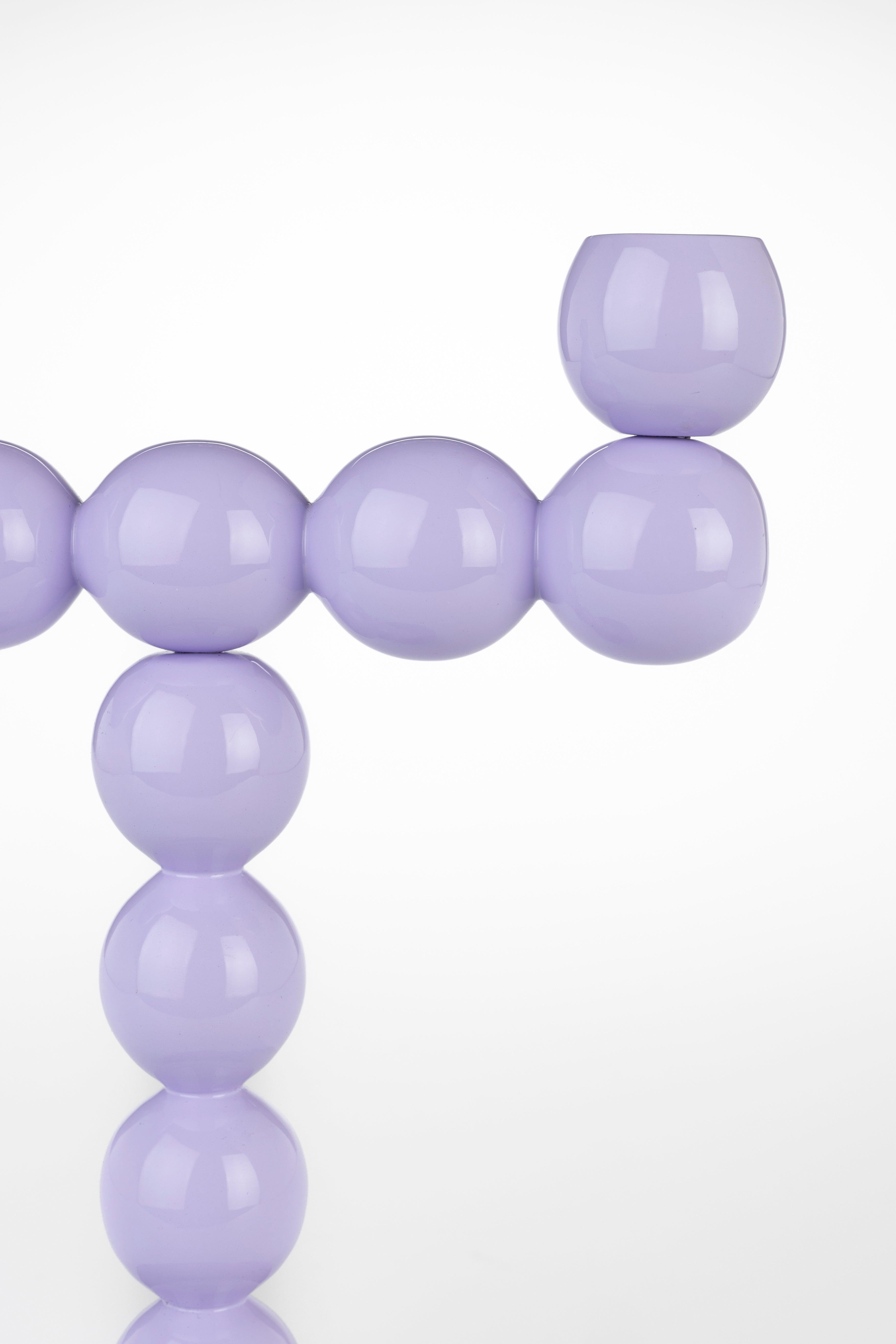 Świecznik BUBBLES TWO błyszczący liliowy Zuiver Eye on Design