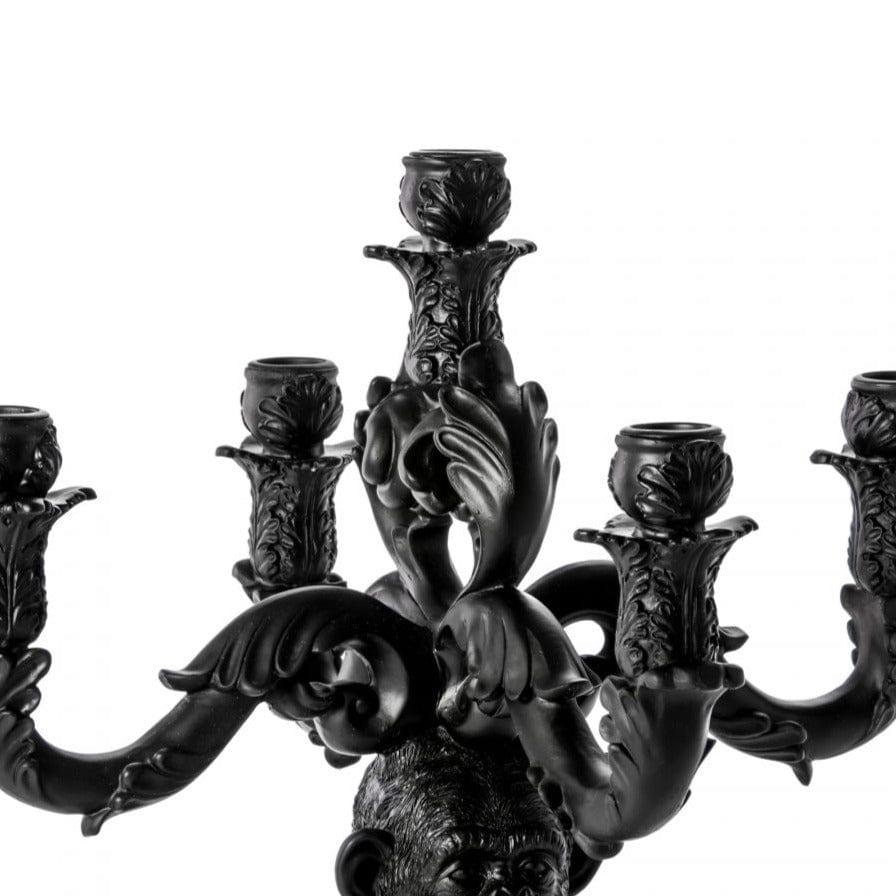 Świecznik BURLESQUE CHIMP czarny Seletti Eye on Design