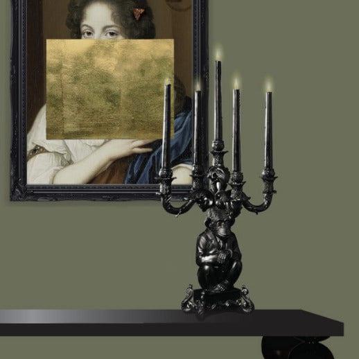 Świecznik BURLESQUE CHIMP czarny Seletti Eye on Design