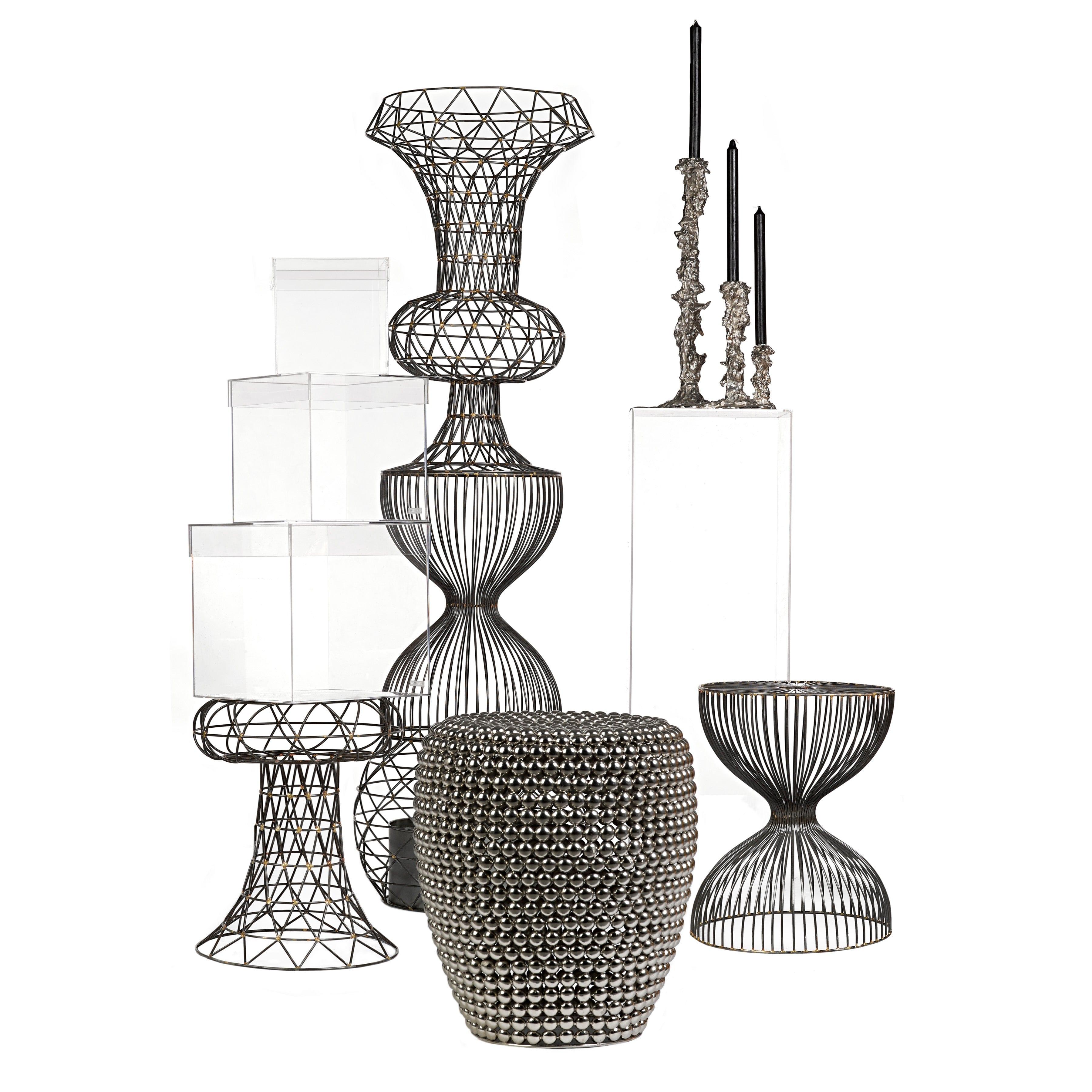 Świecznik DRIP srebrny Pols Potten Eye on Design